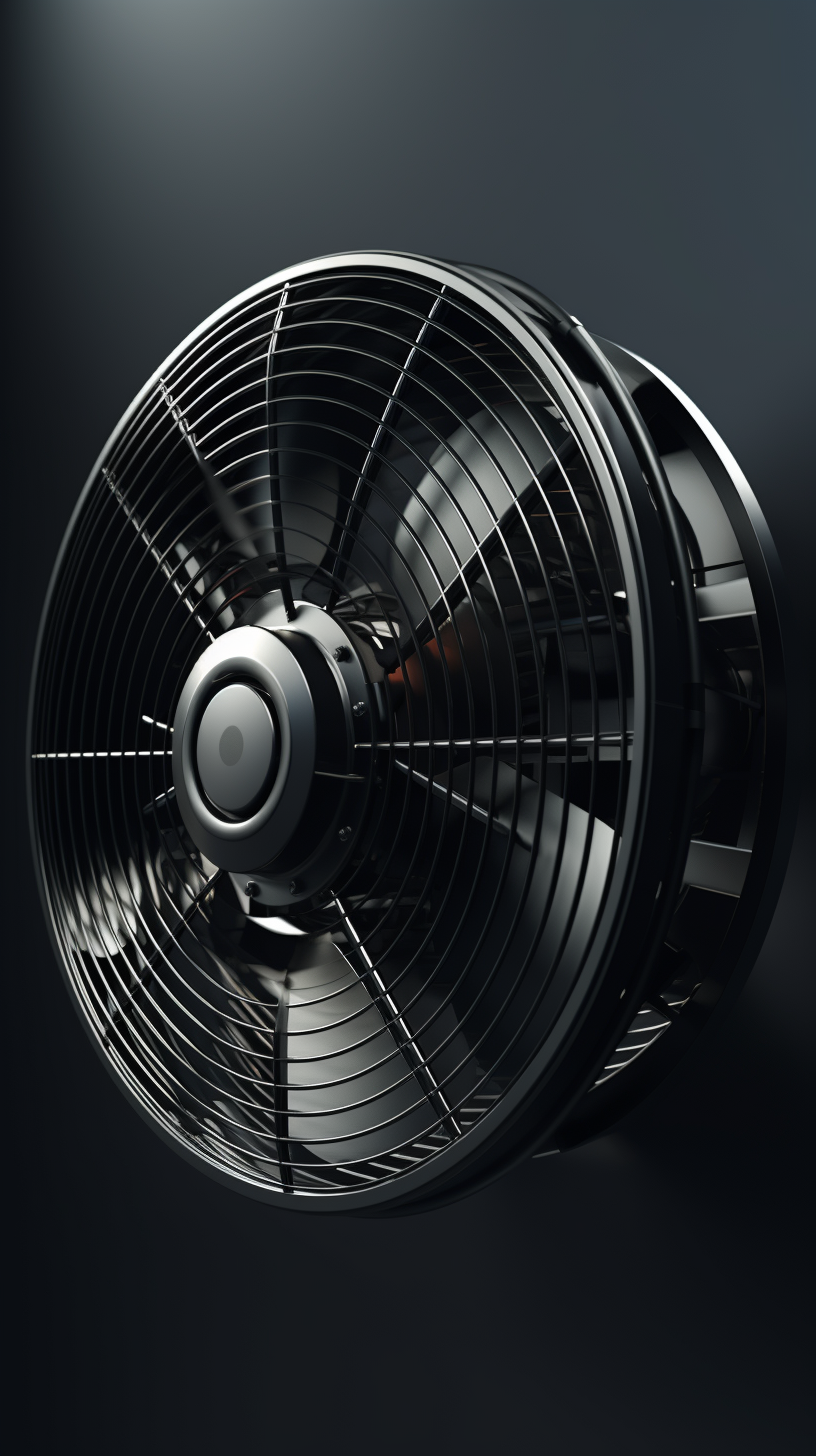 electric fan，a design chart，Concept renderings，sense of lighting atmosphere，