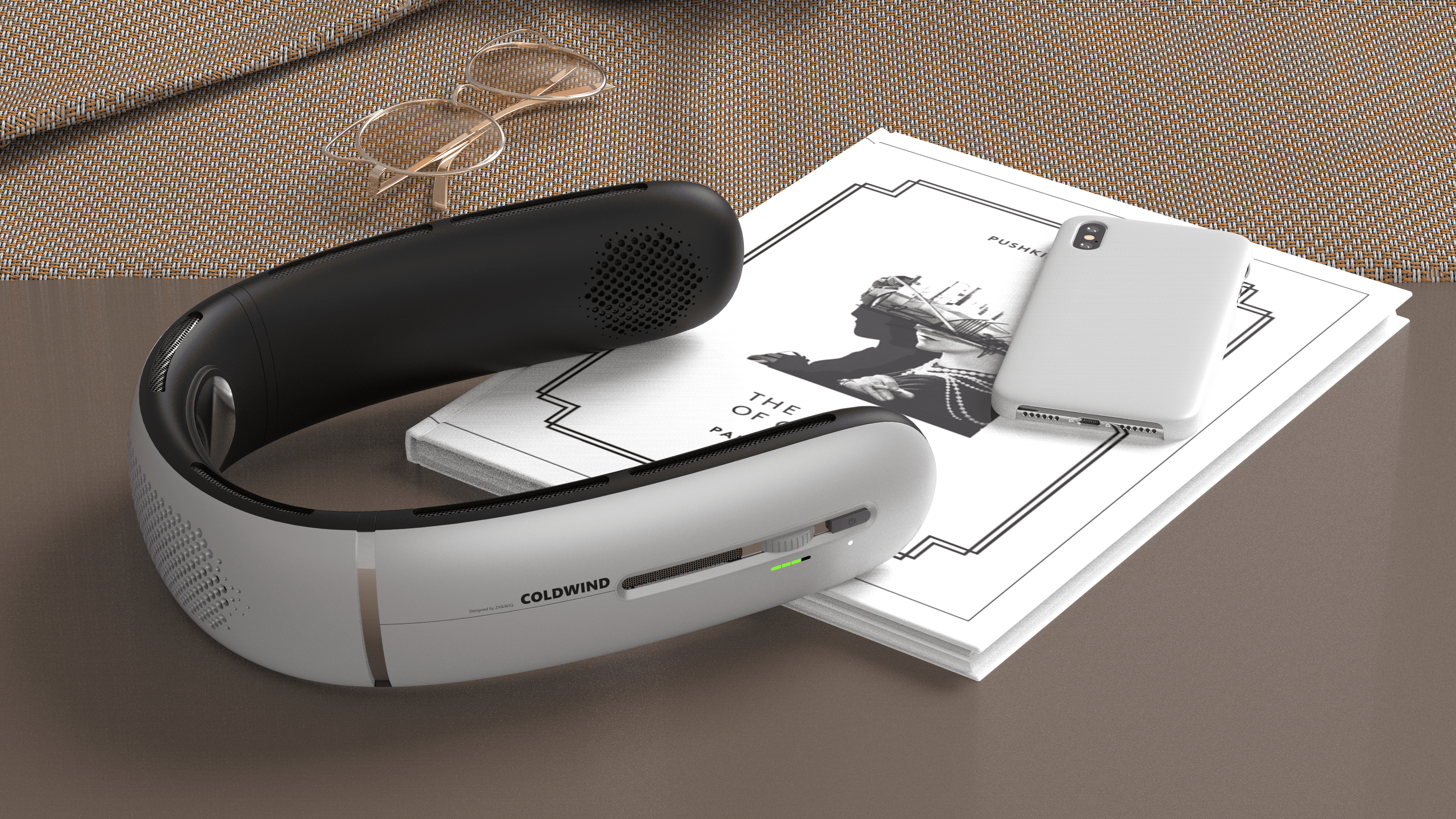 Hanging neck fan design，