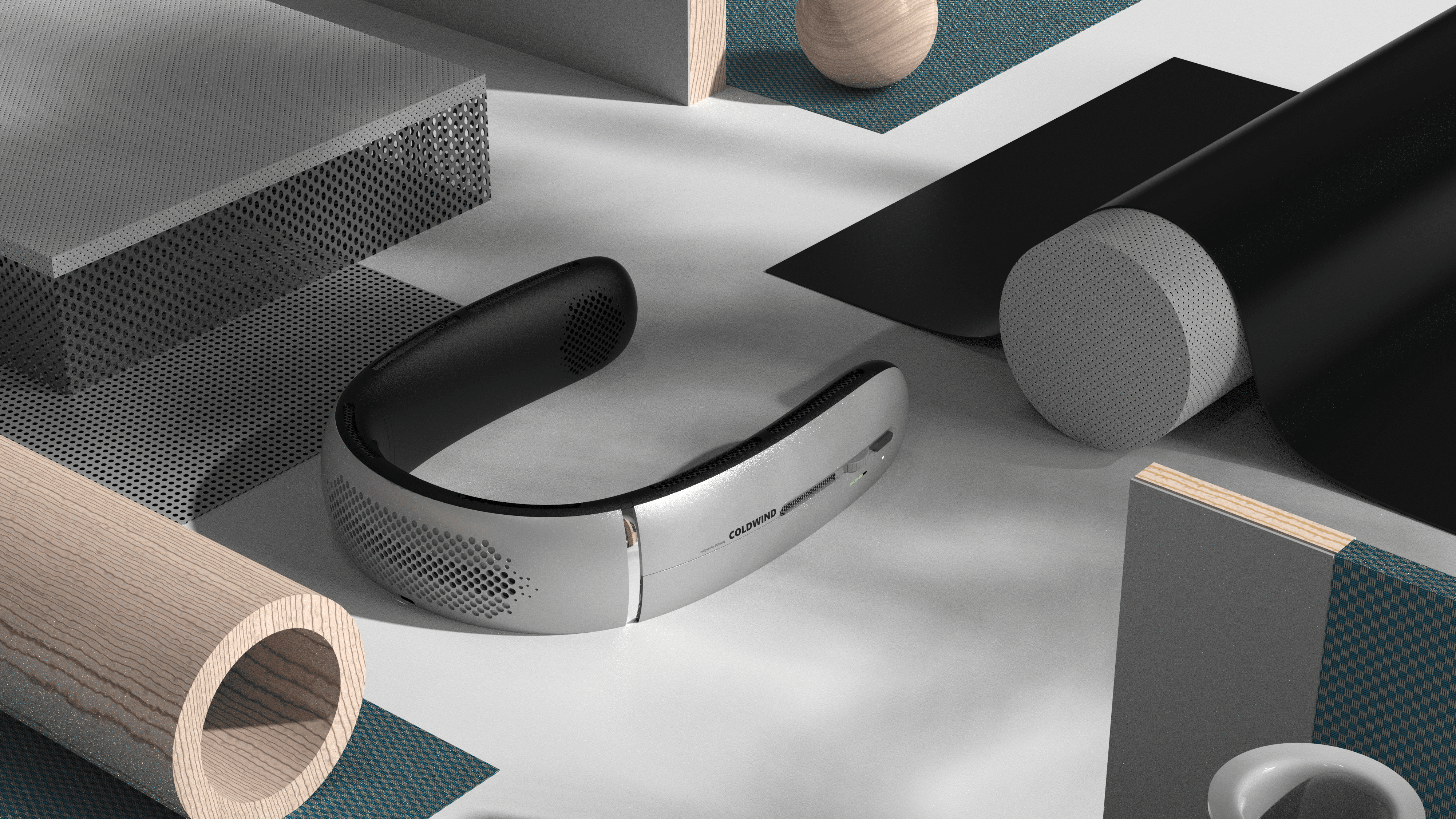 Hanging neck fan design，