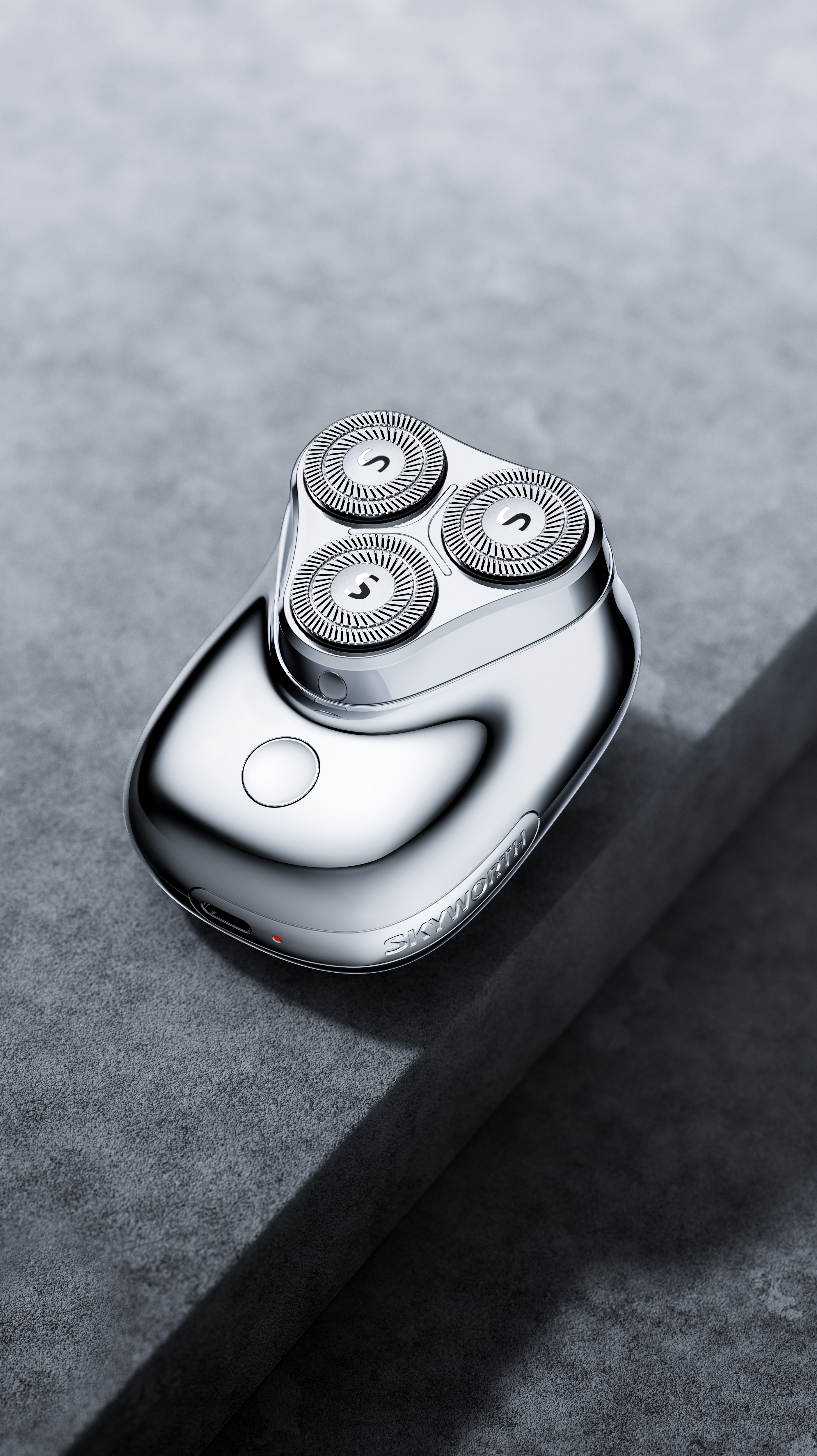 razor，Travel Shaving，industrial design，product design，electroplate，rotary shaver，