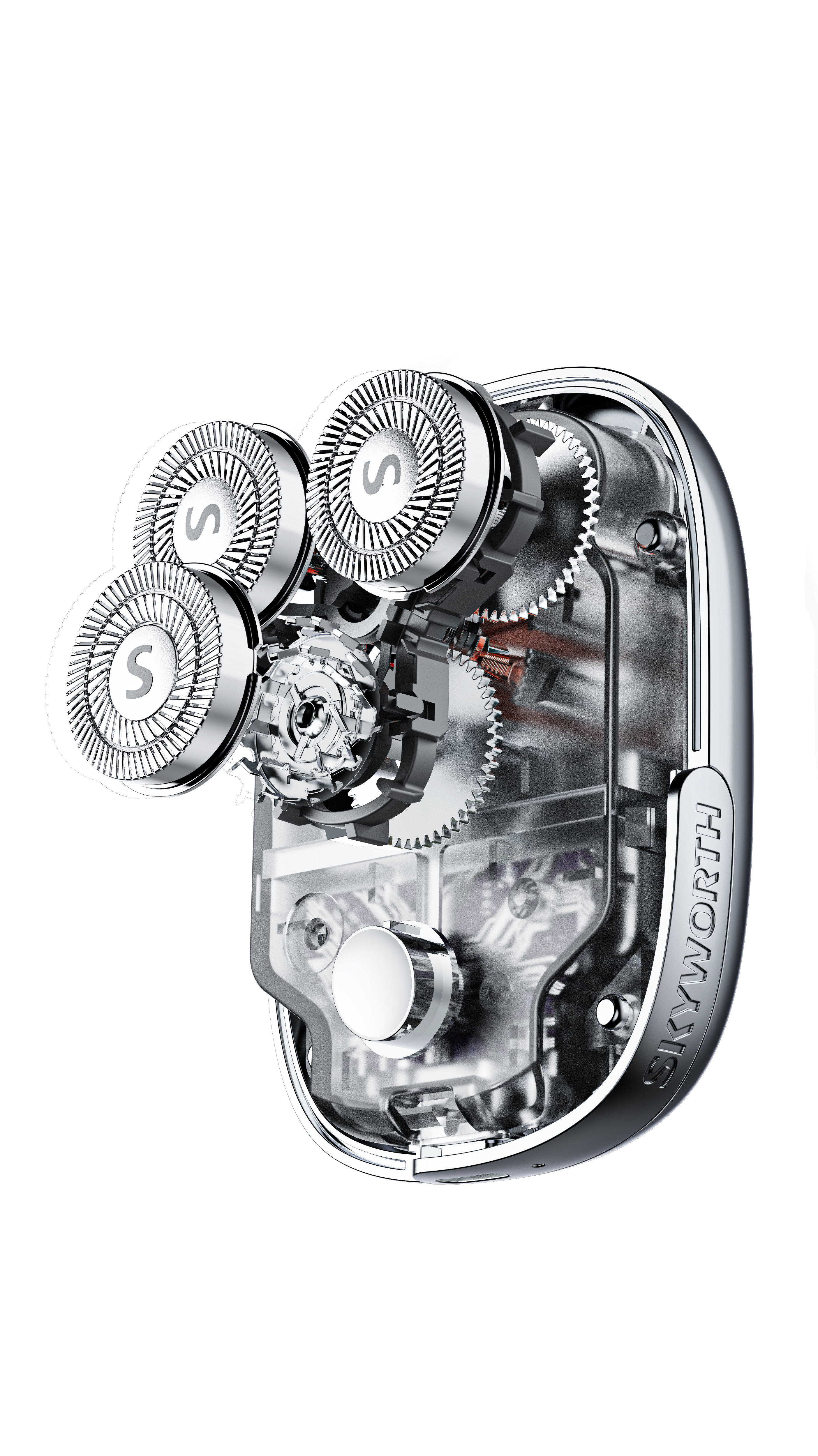 razor，Travel Shaving，industrial design，product design，electroplate，rotary shaver，