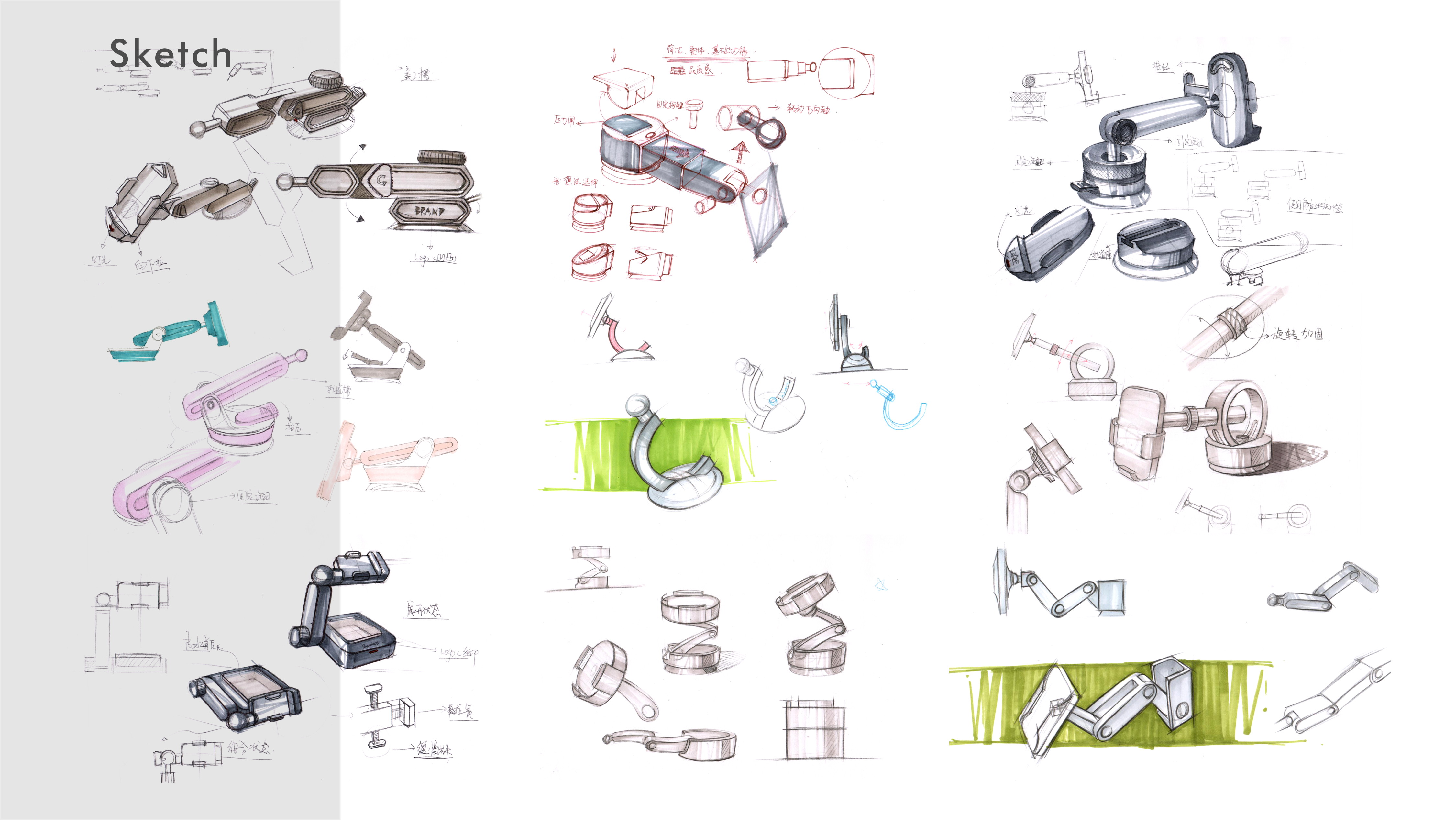 industrial design，Product modeling design，Vehicle mount ，Wireless charging，folding mechanism design，Product light strategy，Scalable，Mobile phone bracket，