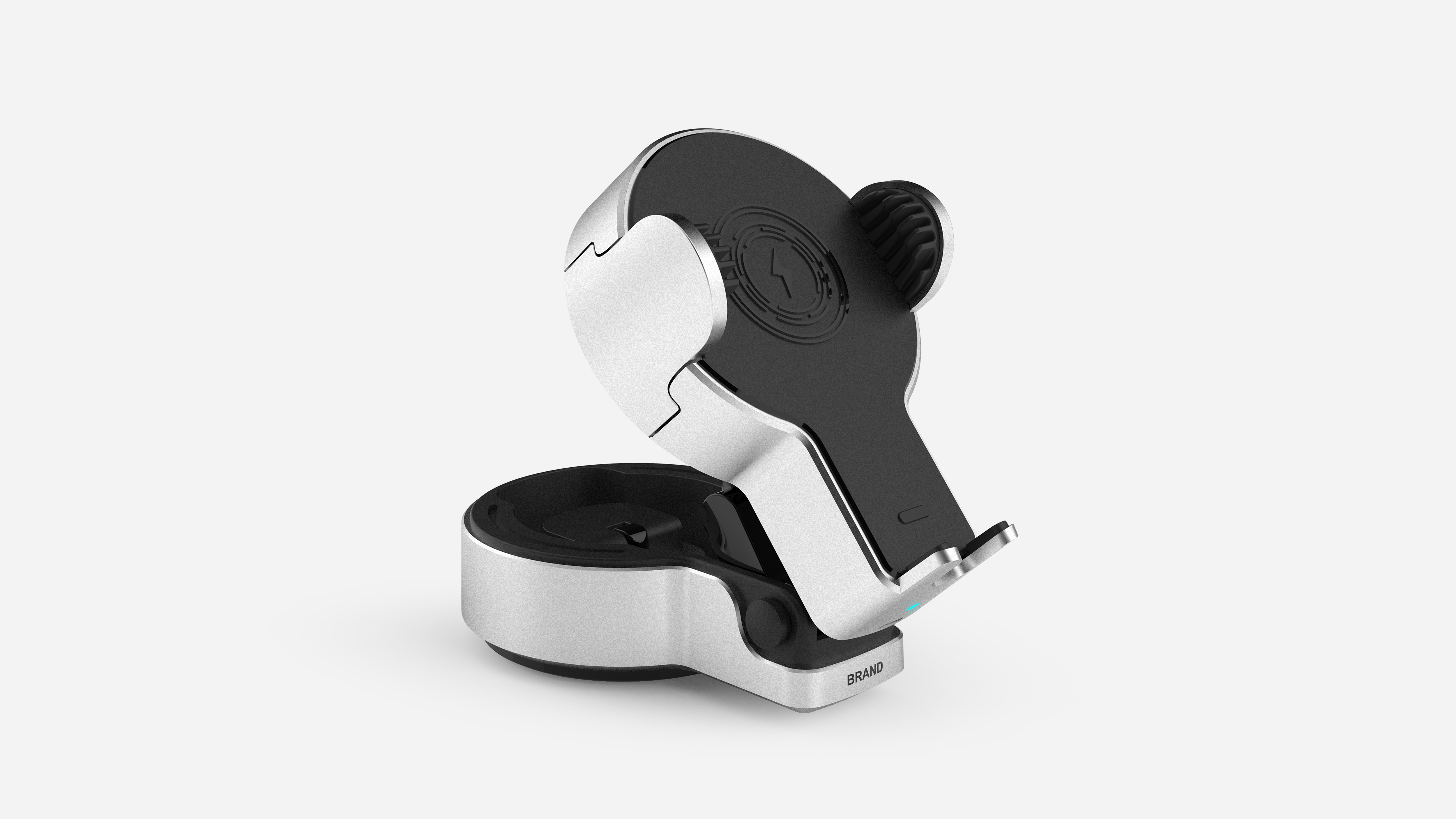 industrial design，Product modeling design，Vehicle mount ，Wireless charging，folding mechanism design，Product light strategy，Scalable，Mobile phone bracket，
