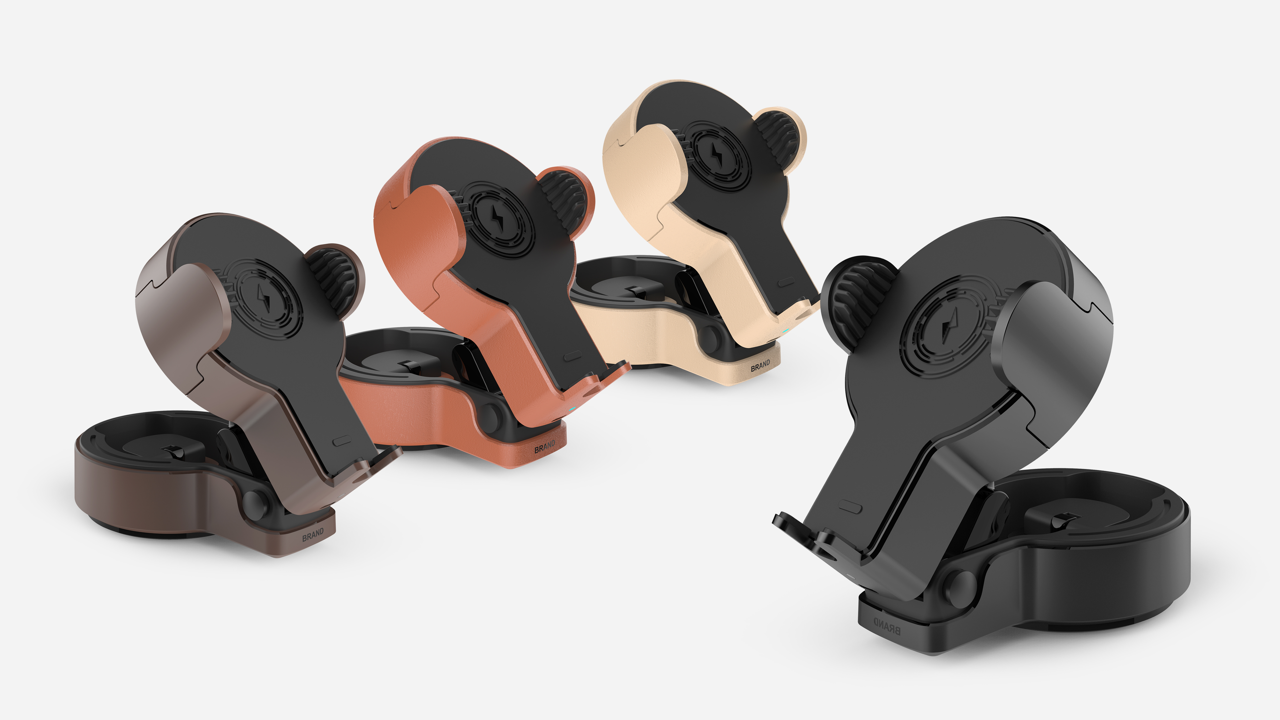 industrial design，Product modeling design，Vehicle mount ，Wireless charging，folding mechanism design，Product light strategy，Scalable，Mobile phone bracket，