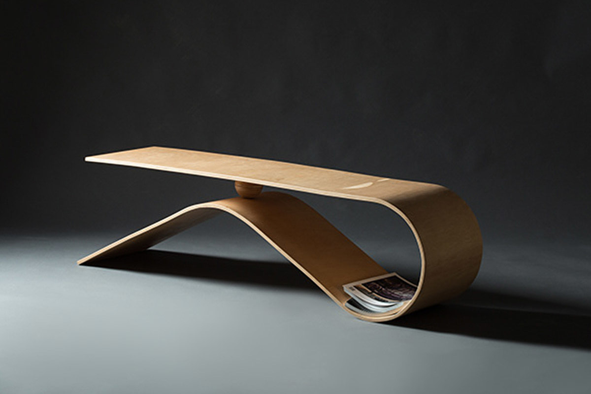 wave，Plywood，public space ，furniture，
