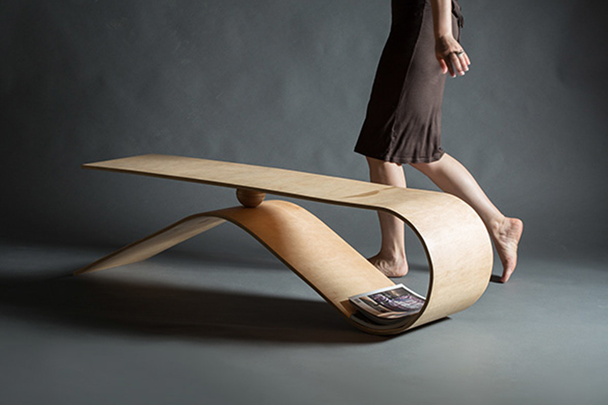 wave，Plywood，public space ，furniture，