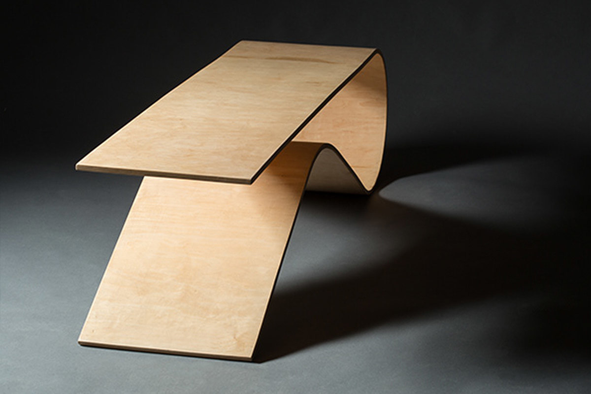 wave，Plywood，public space ，furniture，