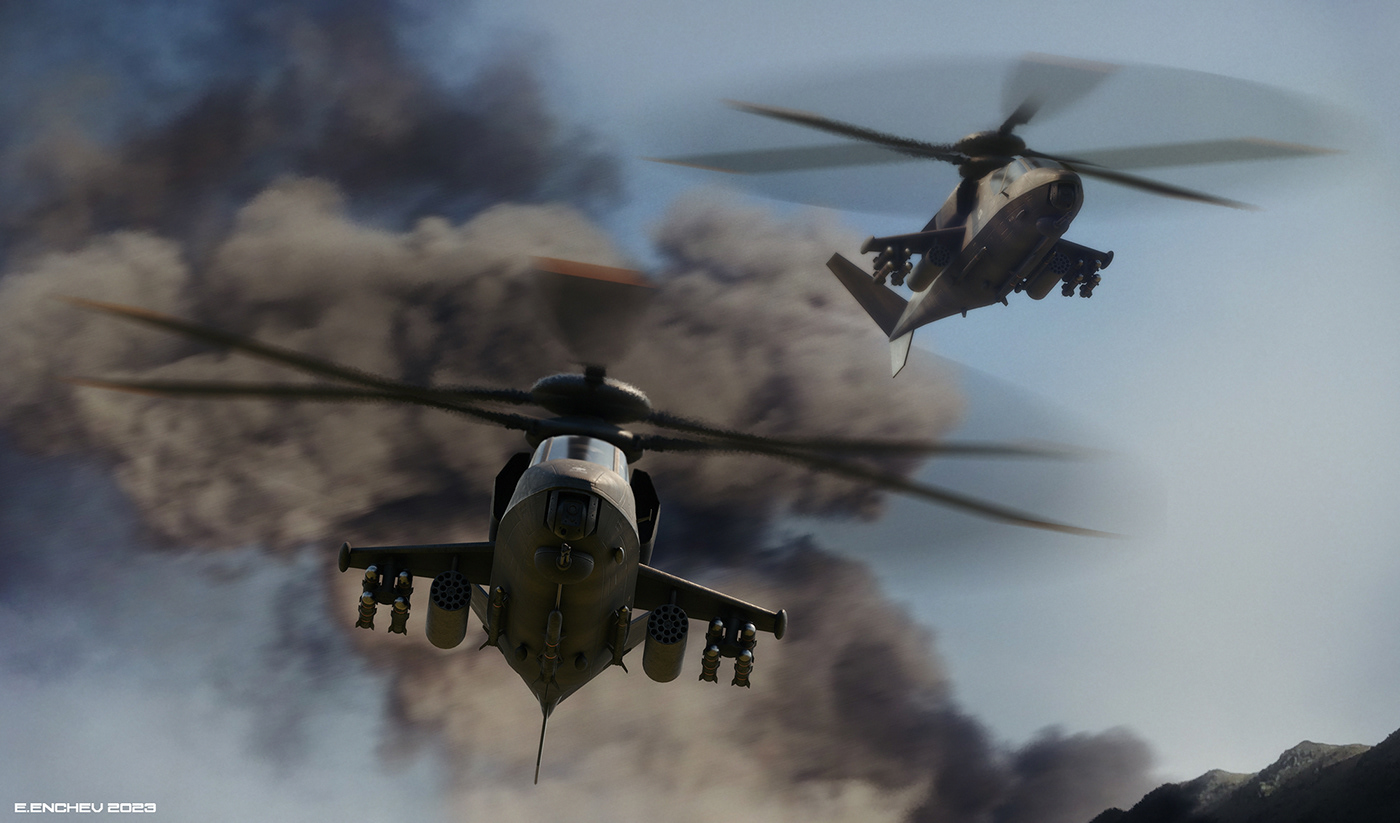 Attack helicopter，helicopter，vehicle，aircraft，combat helicopter，