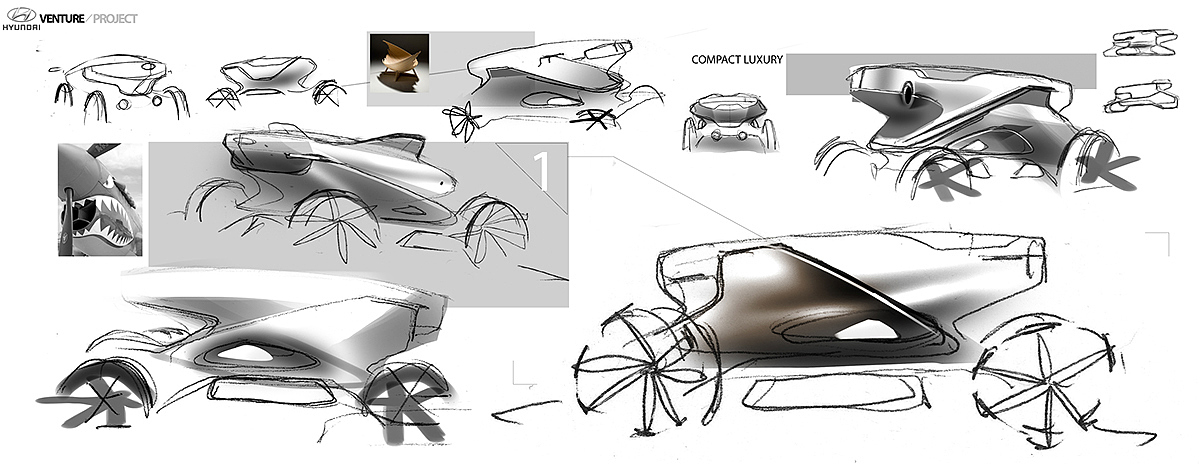 概念车，汽车，插图，hyundai，