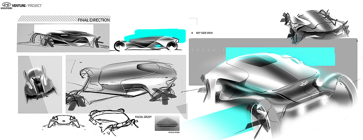 概念车，汽车，插图，hyundai，