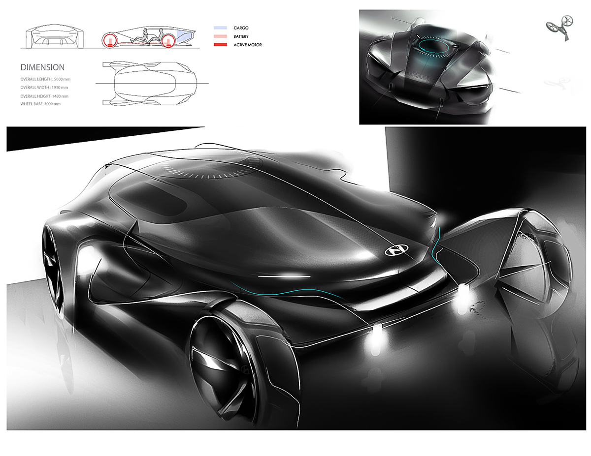 Concept Car，automobile，illustration，hyundai，