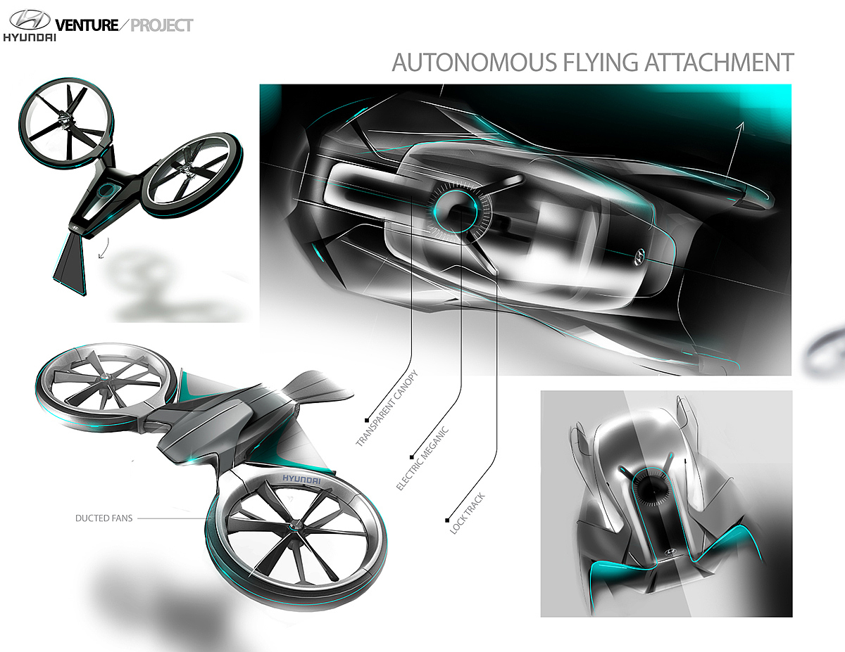 概念车，汽车，插图，hyundai，