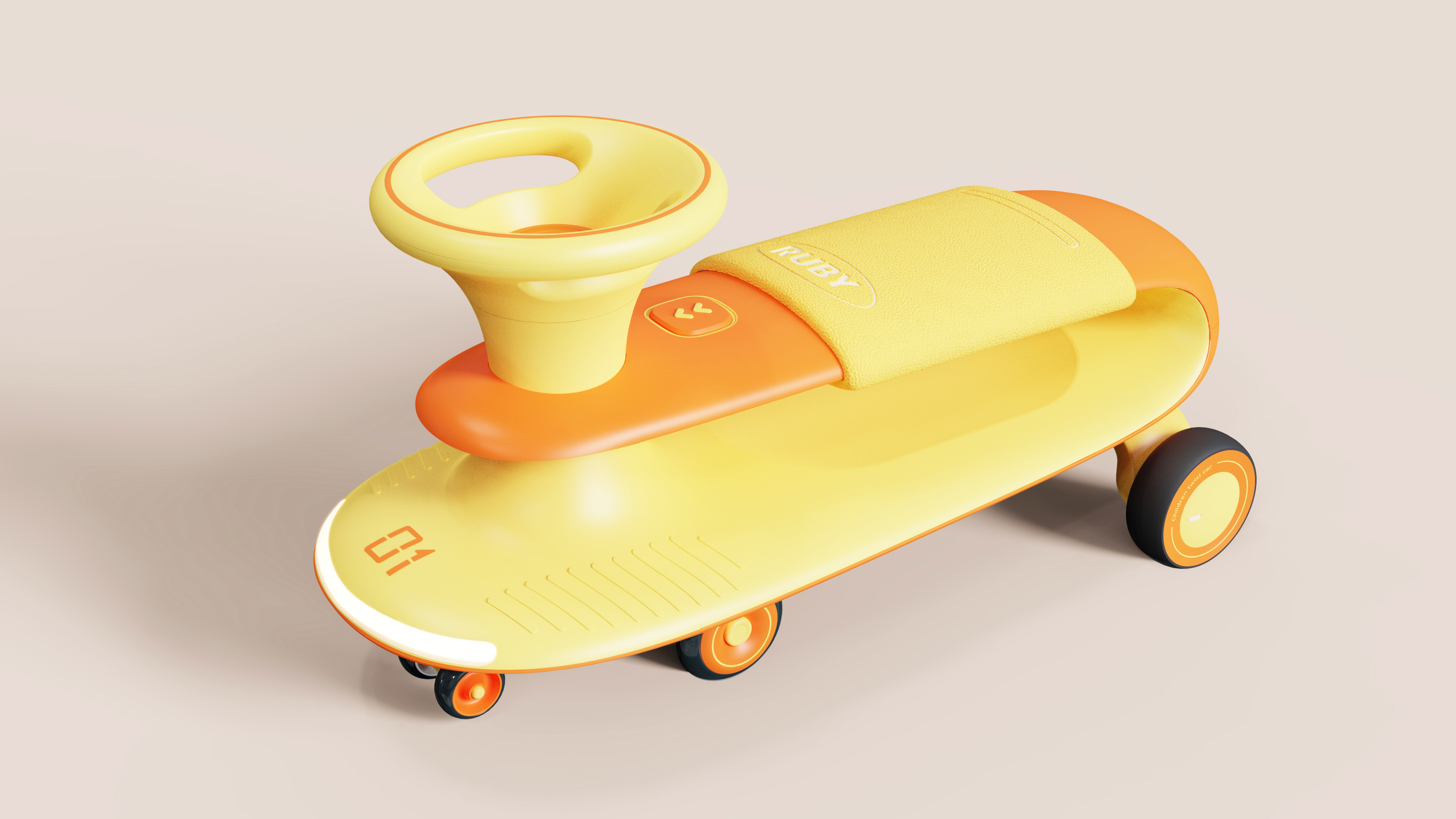 Appearance design，Structural design，Children's car design，Children's torsion car，