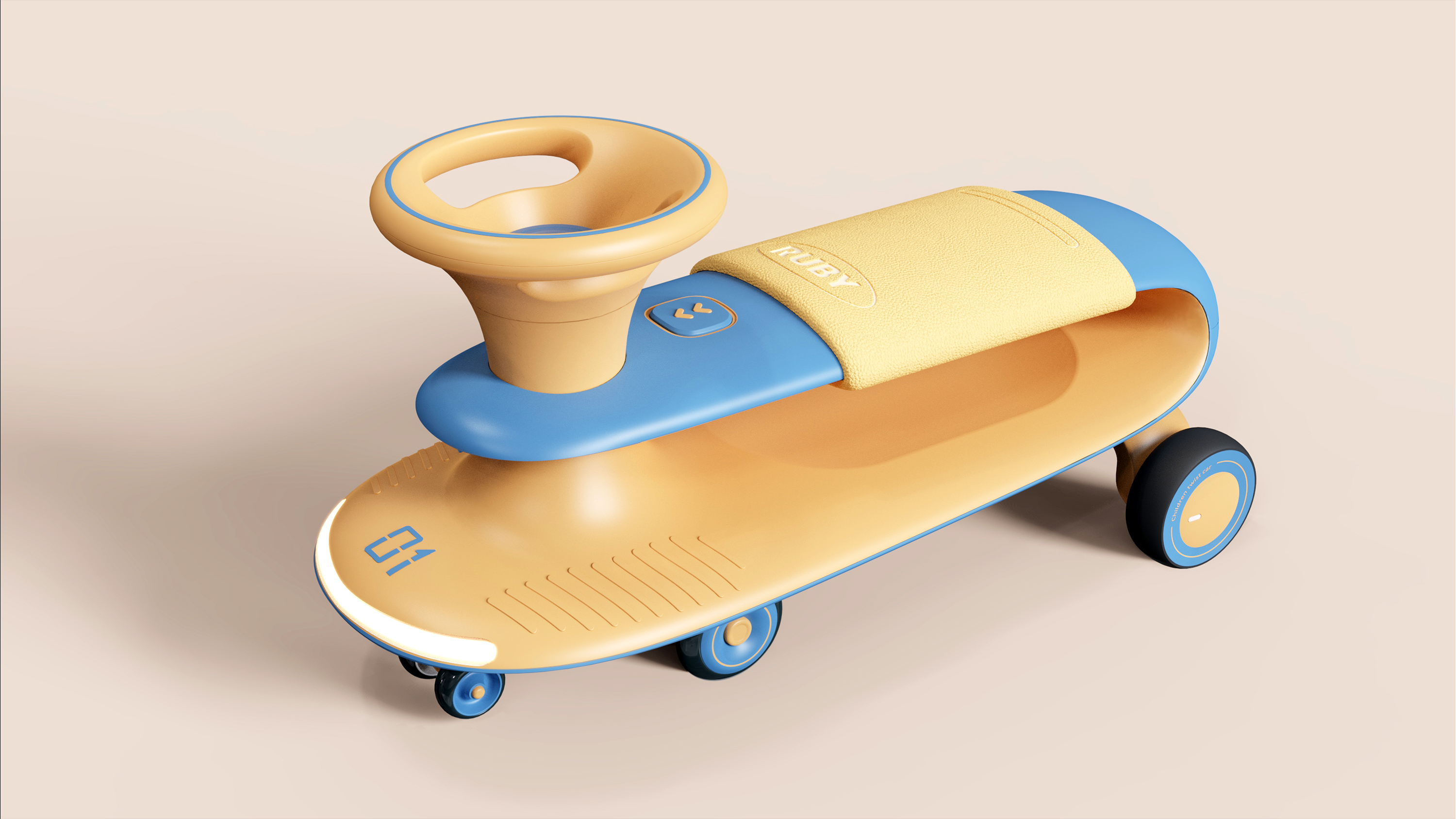 Appearance design，Structural design，Children's car design，Children's torsion car，
