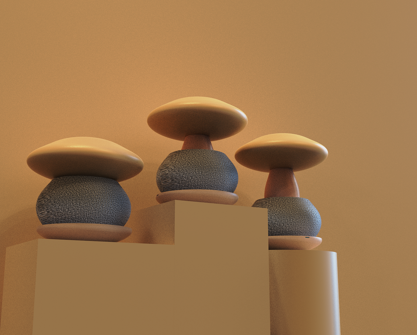 Desk lamp，Mushroom，