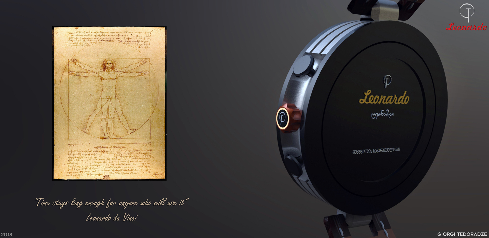 Leonardo，Wrist watch，black，Automatic design，