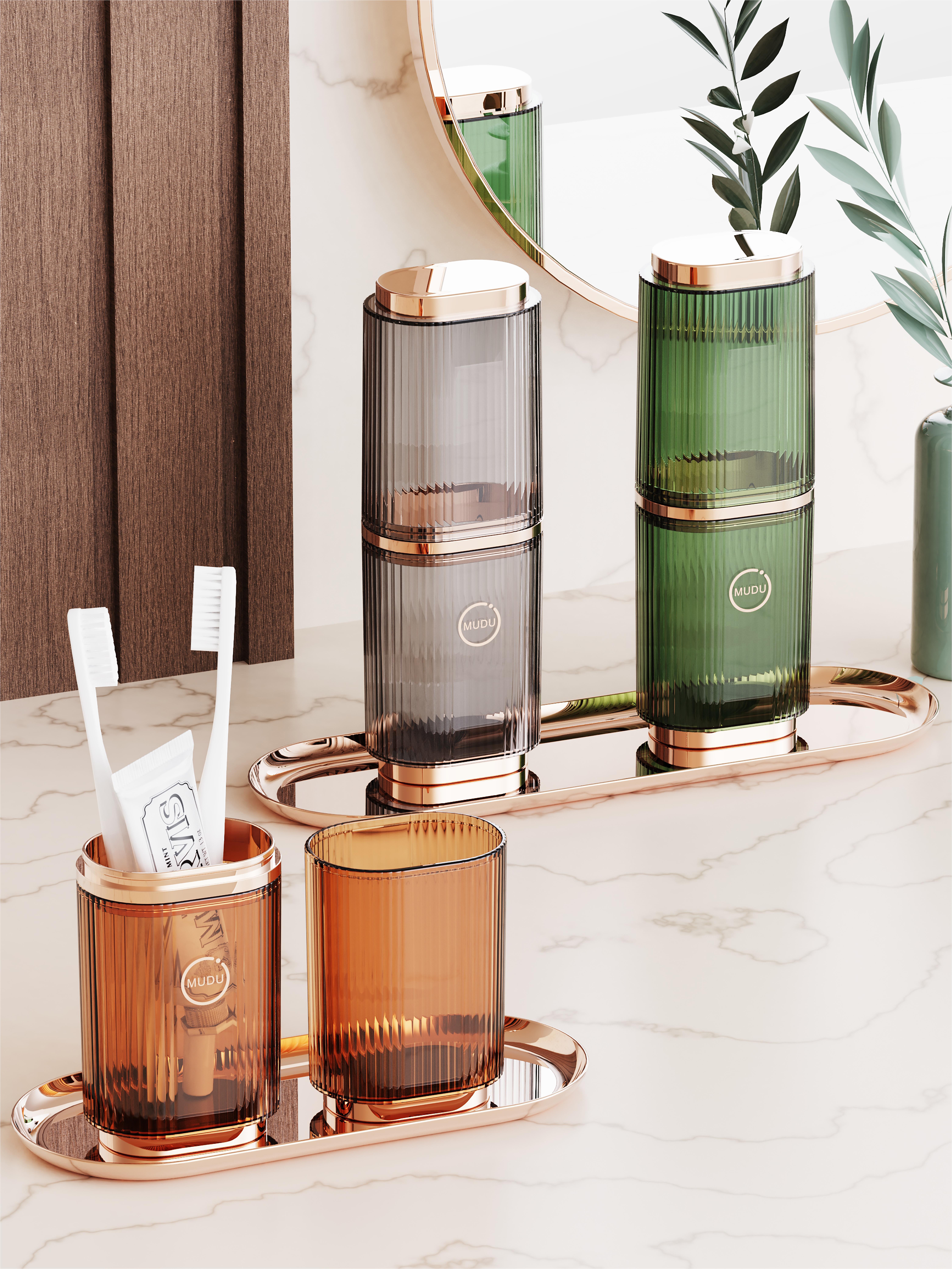 Gargle cup，Toothbrush box，