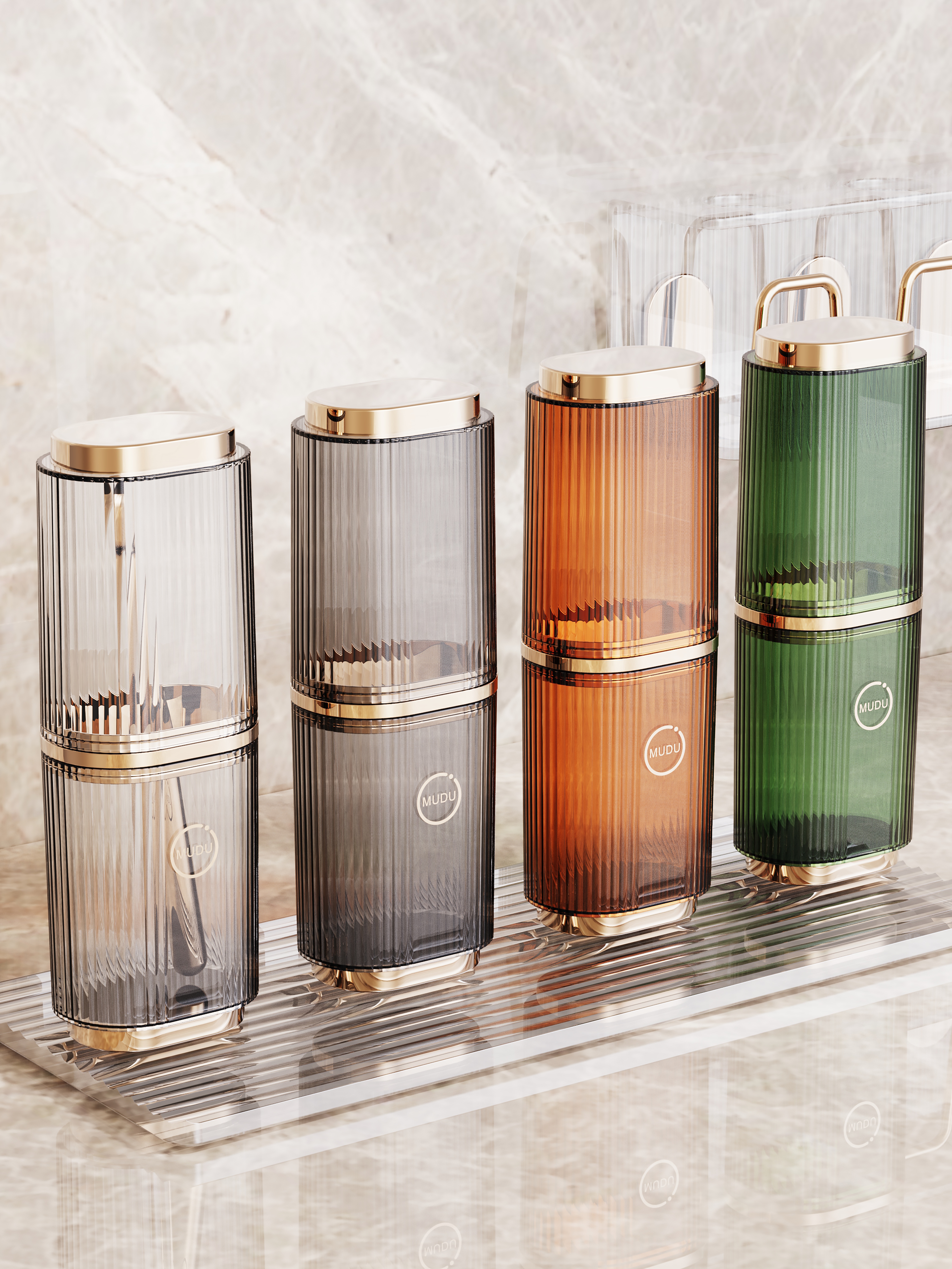 Gargle cup，Toothbrush box，