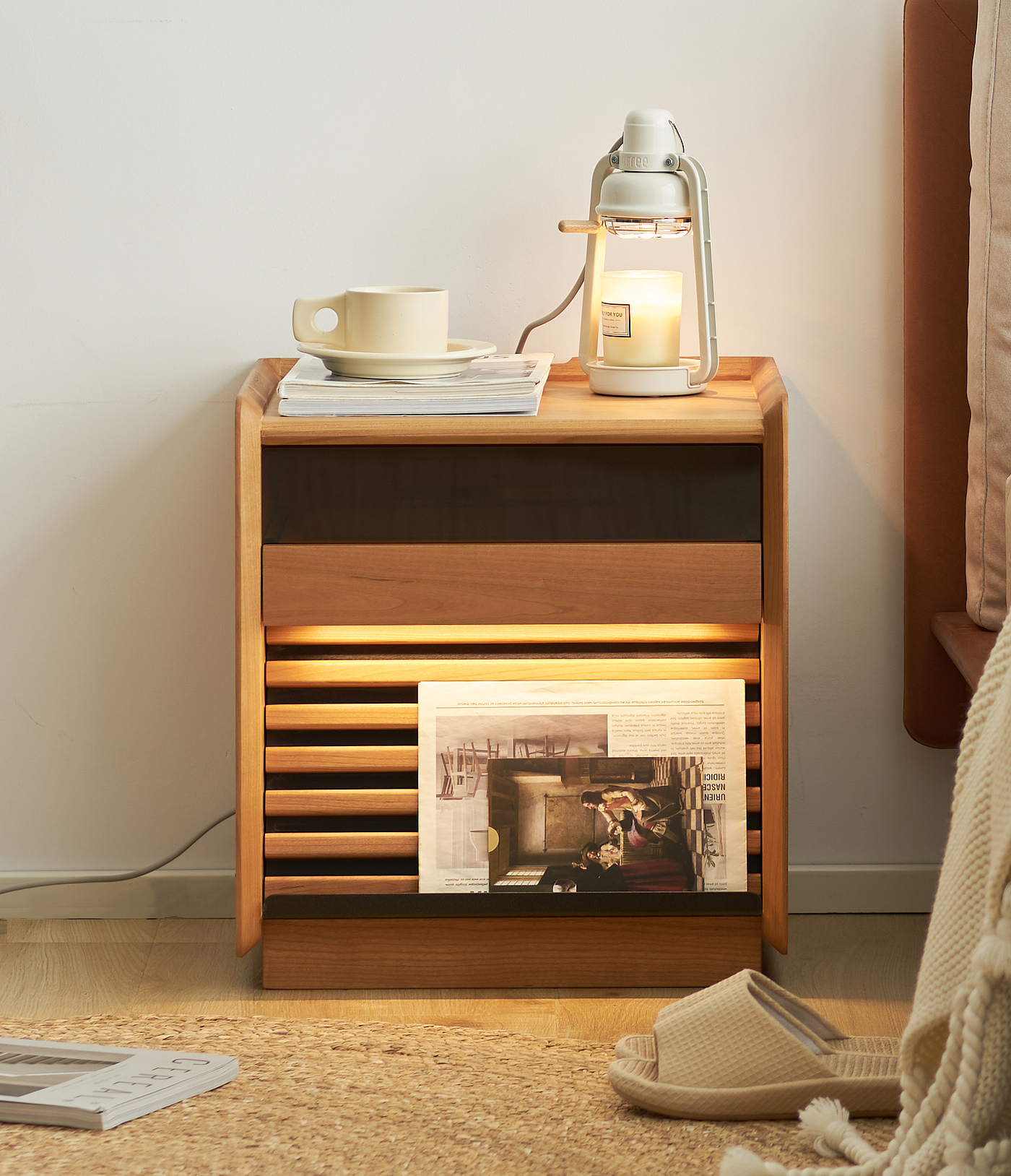 Solid wood furniture，furniture design ，product design，bedside cupboard，