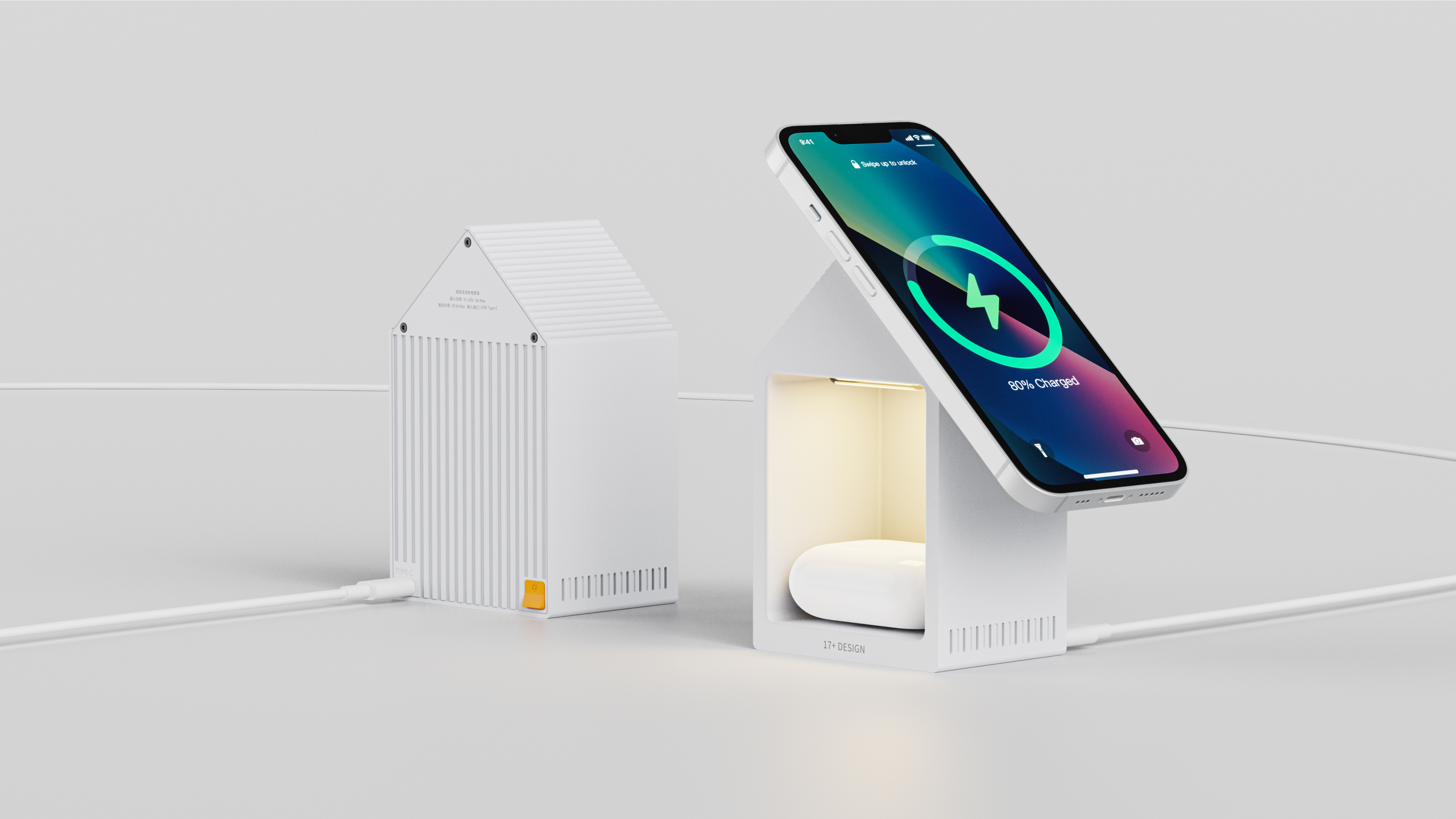 3C products, wireless charger, charger, lamp，