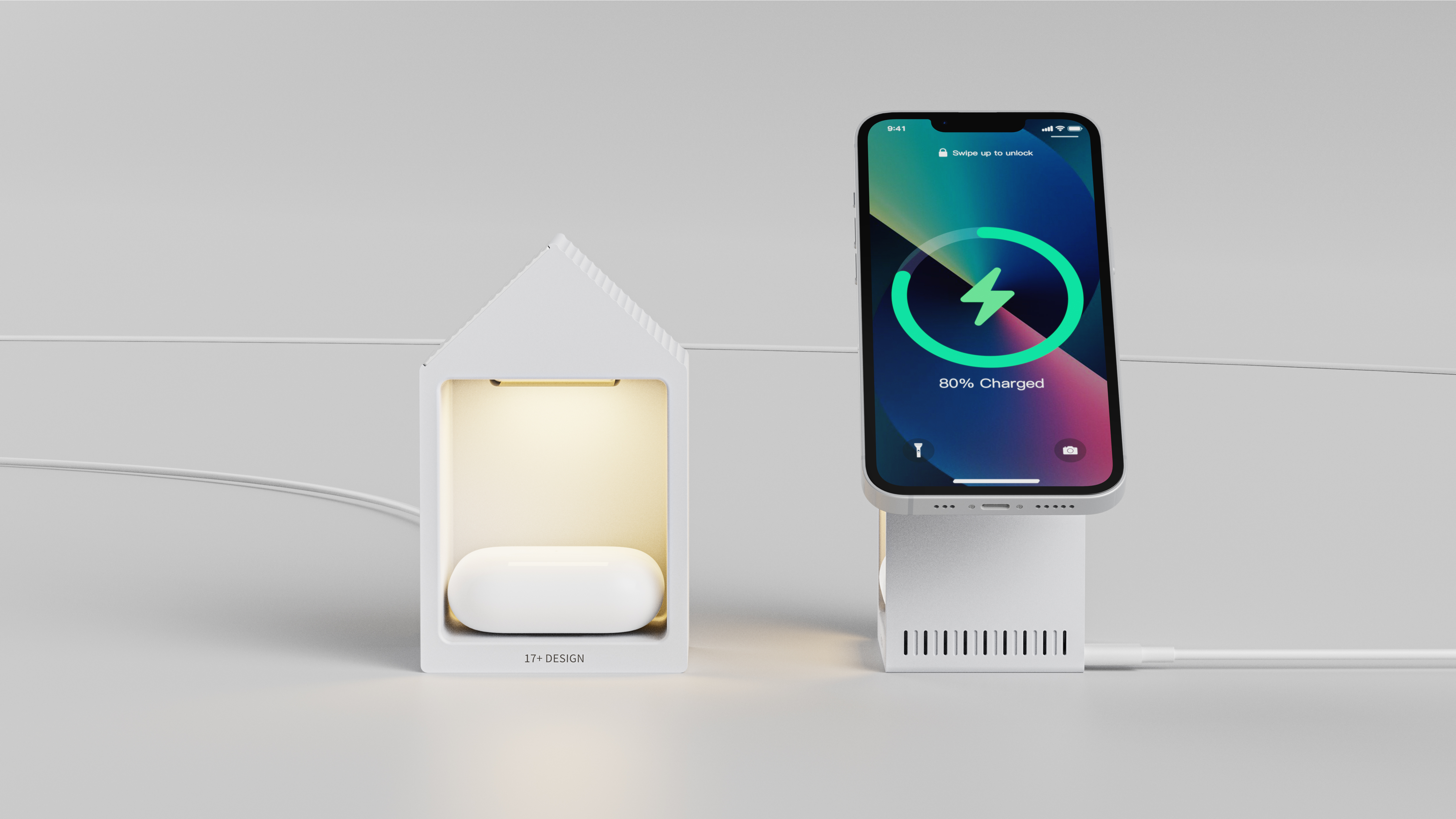 3C products, wireless charger, charger, lamp，