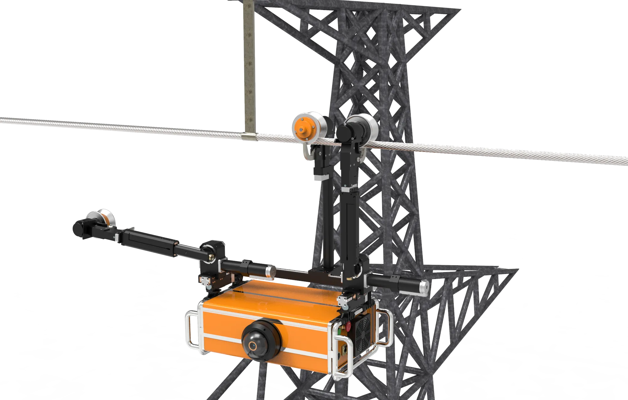 robot，power，On-Site Inspection，overhead line，Cable，Hanging rail，