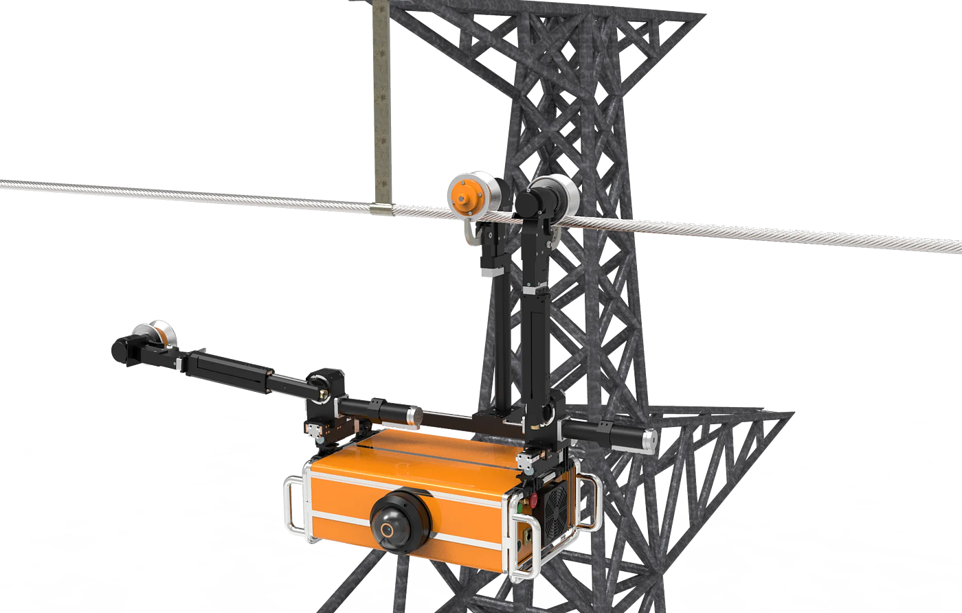 robot，power，On-Site Inspection，overhead line，Cable，Hanging rail，