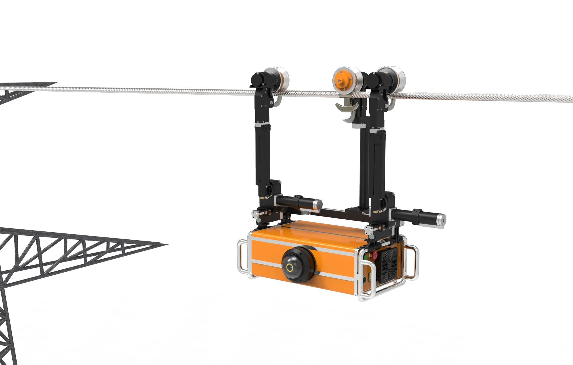 robot，power，On-Site Inspection，overhead line，Cable，Hanging rail，