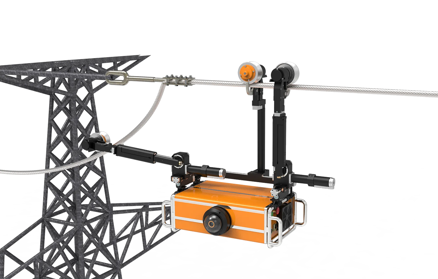 robot，power，On-Site Inspection，overhead line，Cable，Hanging rail，