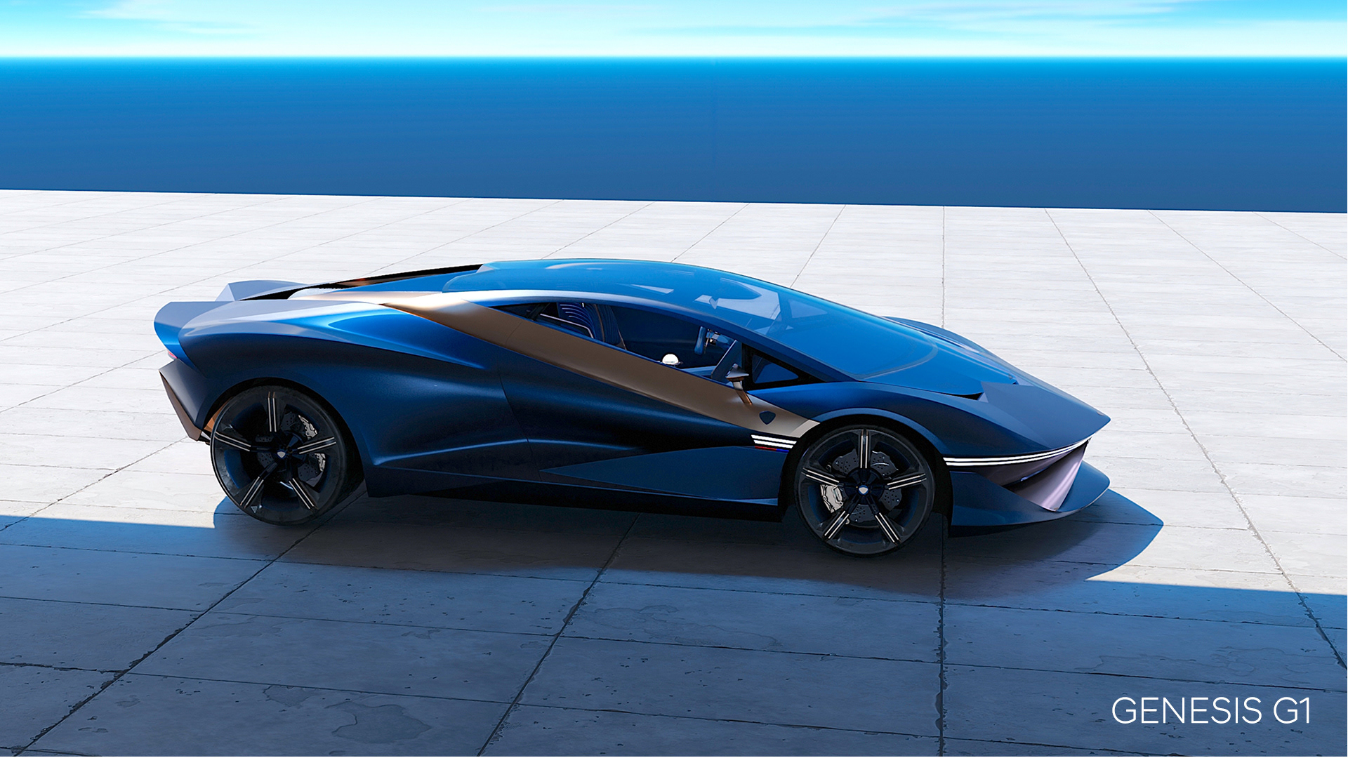 Automobile design，Genesis G1，Hybrid mid-mounted power，Luxury sports car，