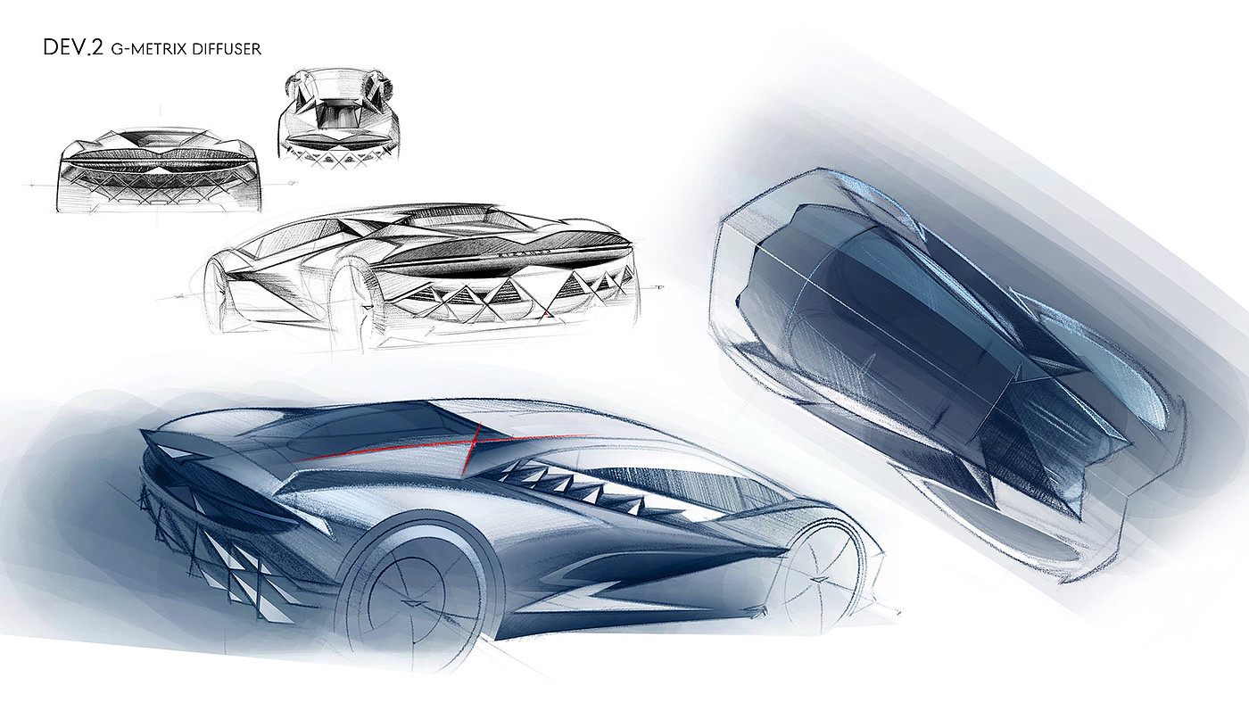 汽车设计，Genesis G1，混合式中置动力，豪华运动车，