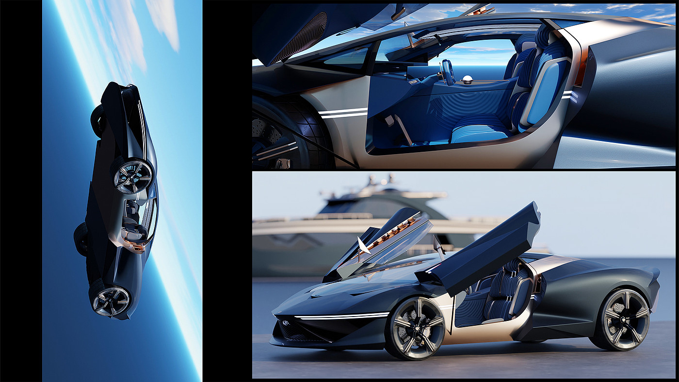 汽车设计，Genesis G1，混合式中置动力，豪华运动车，
