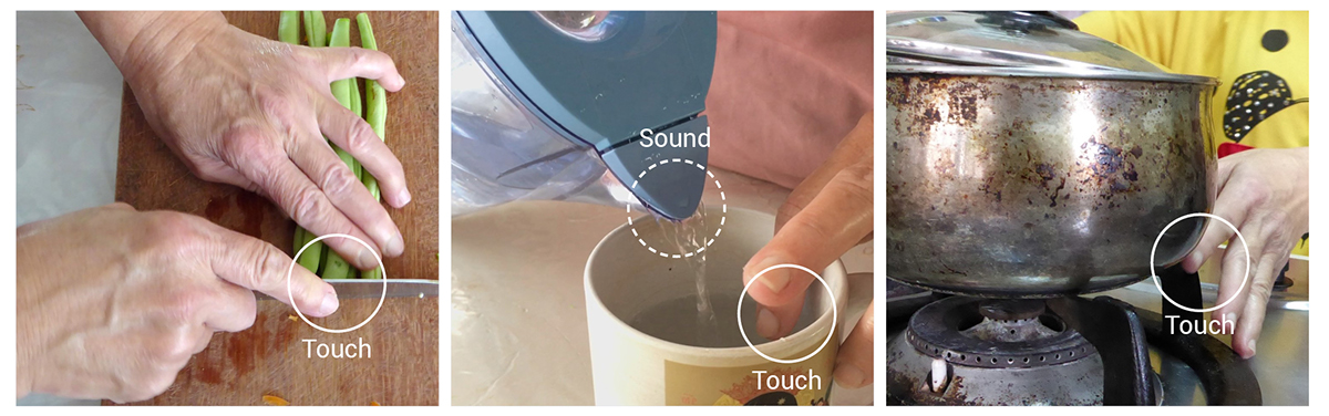 Test temperature，spoon，lid，Pot rack，yellow，Receive，Chopping board，Cut hand，kitchen knife，