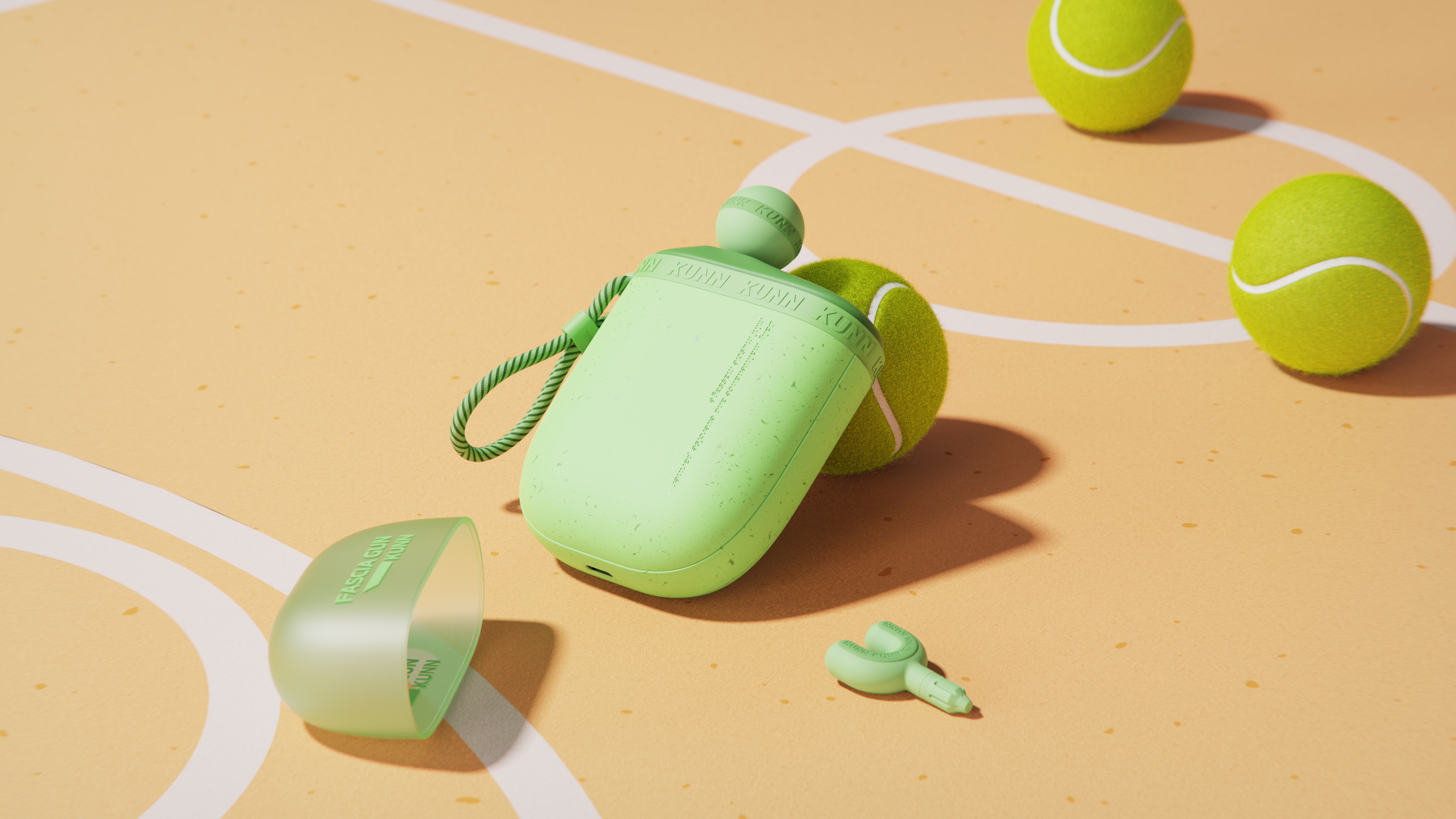 product design，industrial design，product design，Render，Fascia gun，sample reels，motion，