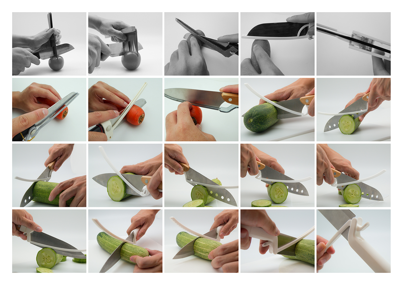 Test temperature，spoon，lid，Pot rack，yellow，Receive，Chopping board，Cut hand，kitchen knife，