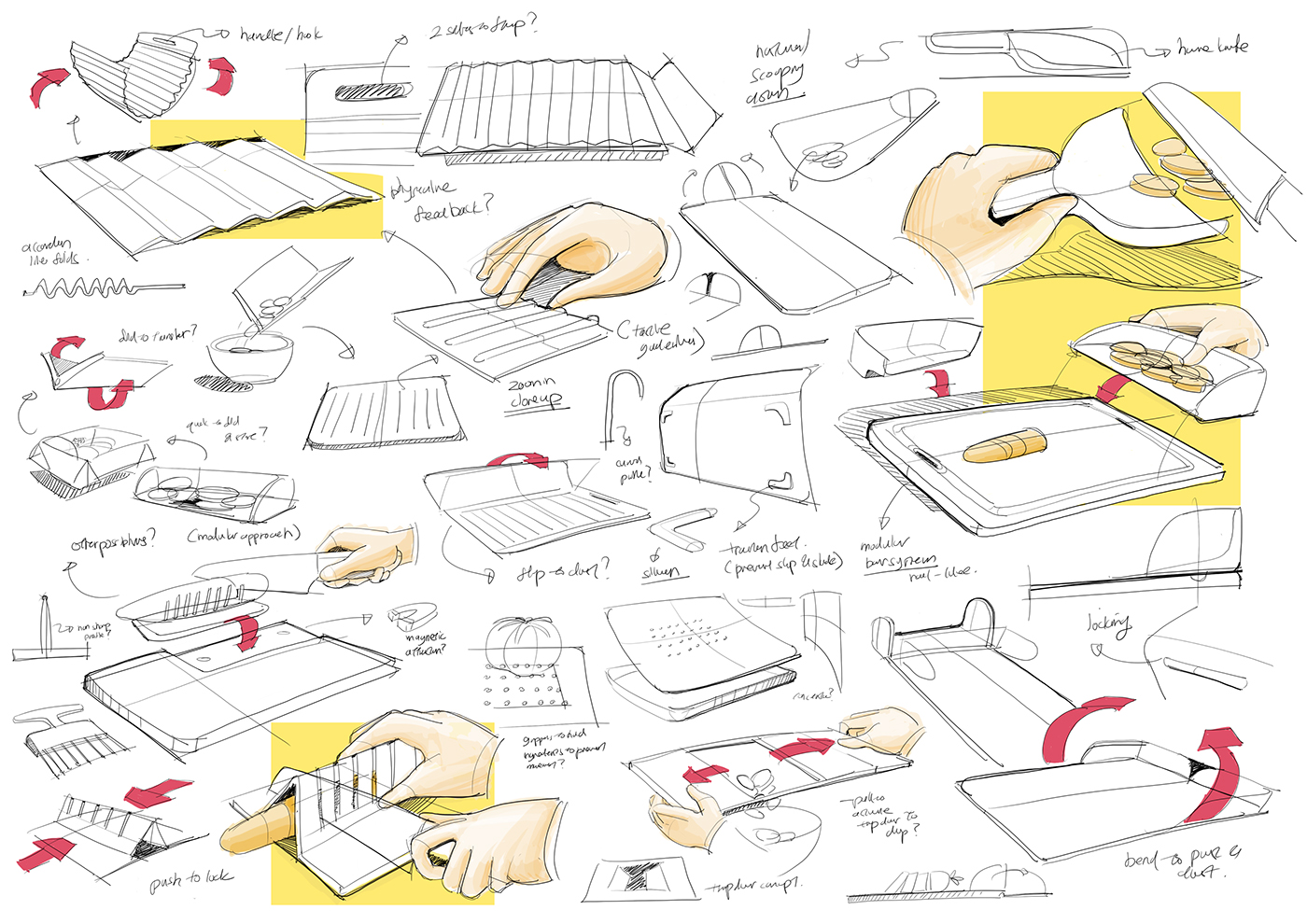 Test temperature，spoon，lid，Pot rack，yellow，Receive，Chopping board，Cut hand，kitchen knife，