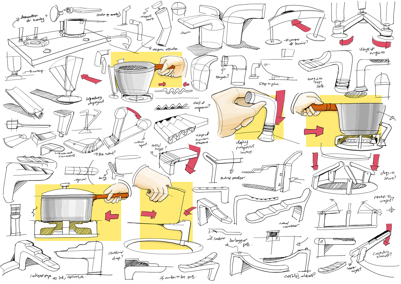 Test temperature，spoon，lid，Pot rack，yellow，Receive，Chopping board，Cut hand，kitchen knife，