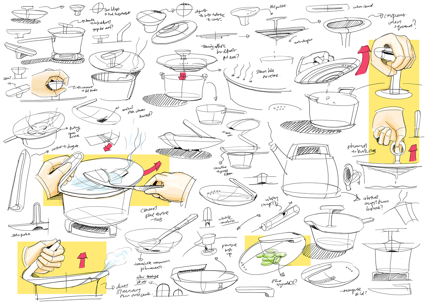 Test temperature，spoon，lid，Pot rack，yellow，Receive，Chopping board，Cut hand，kitchen knife，