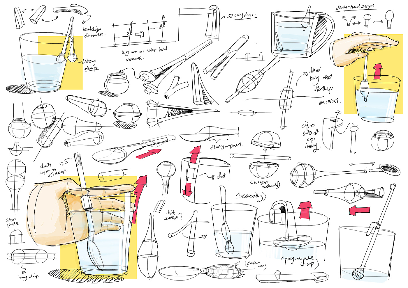 Test temperature，spoon，lid，Pot rack，yellow，Receive，Chopping board，Cut hand，kitchen knife，