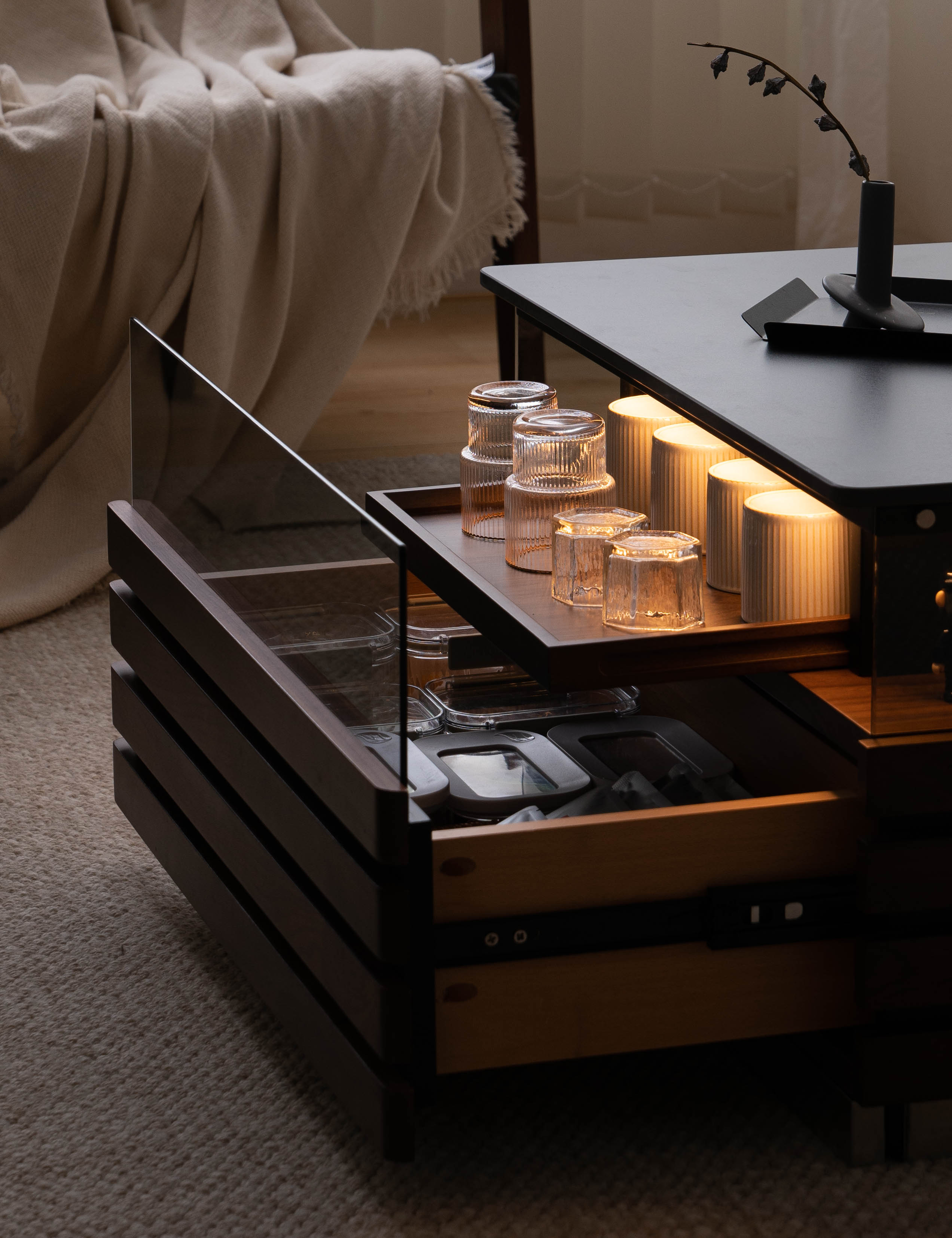 Solid wood furniture，furniture design ，product design，tea table，Display cabinet，