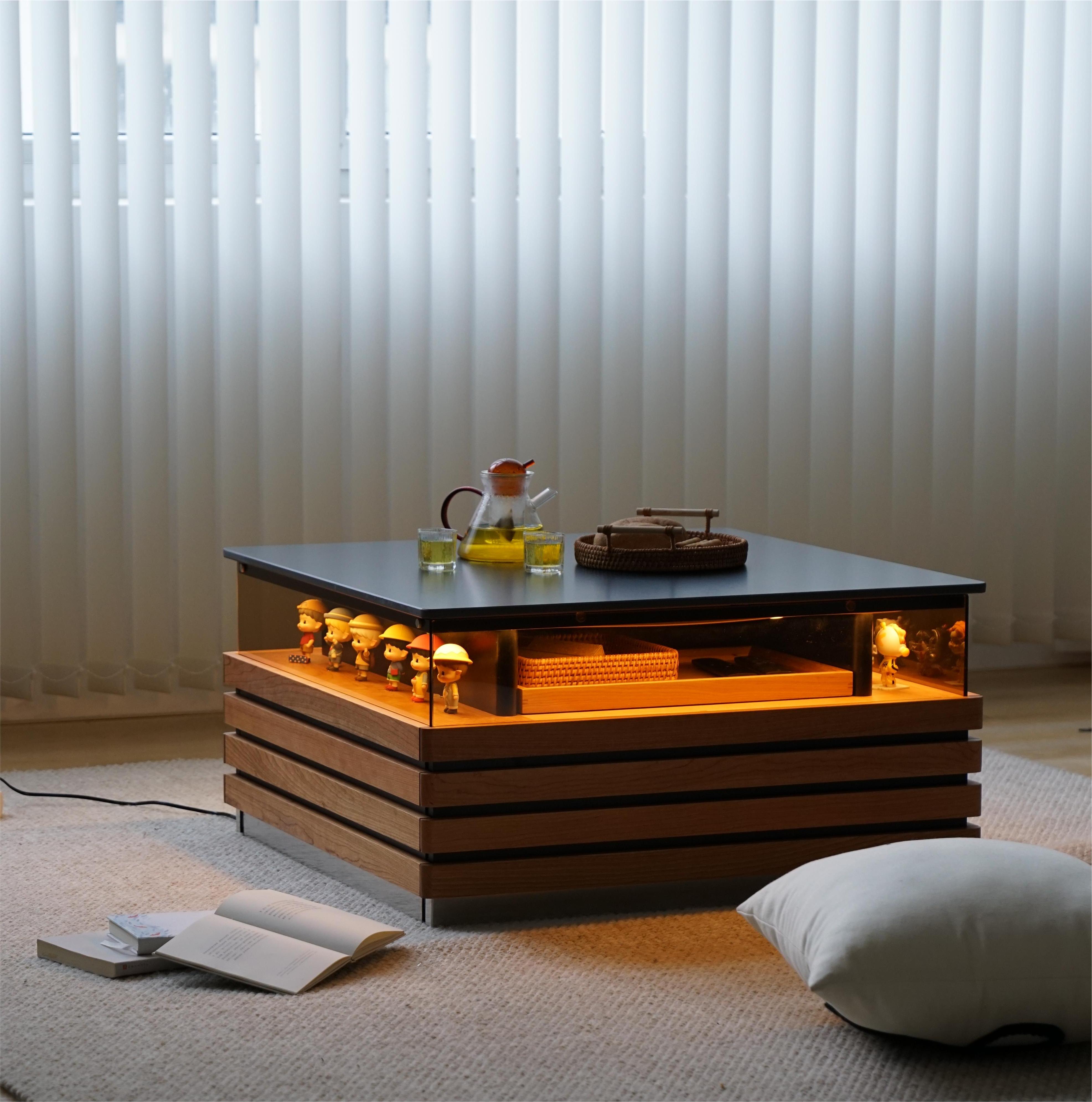 Solid wood furniture，furniture design ，product design，tea table，Display cabinet，