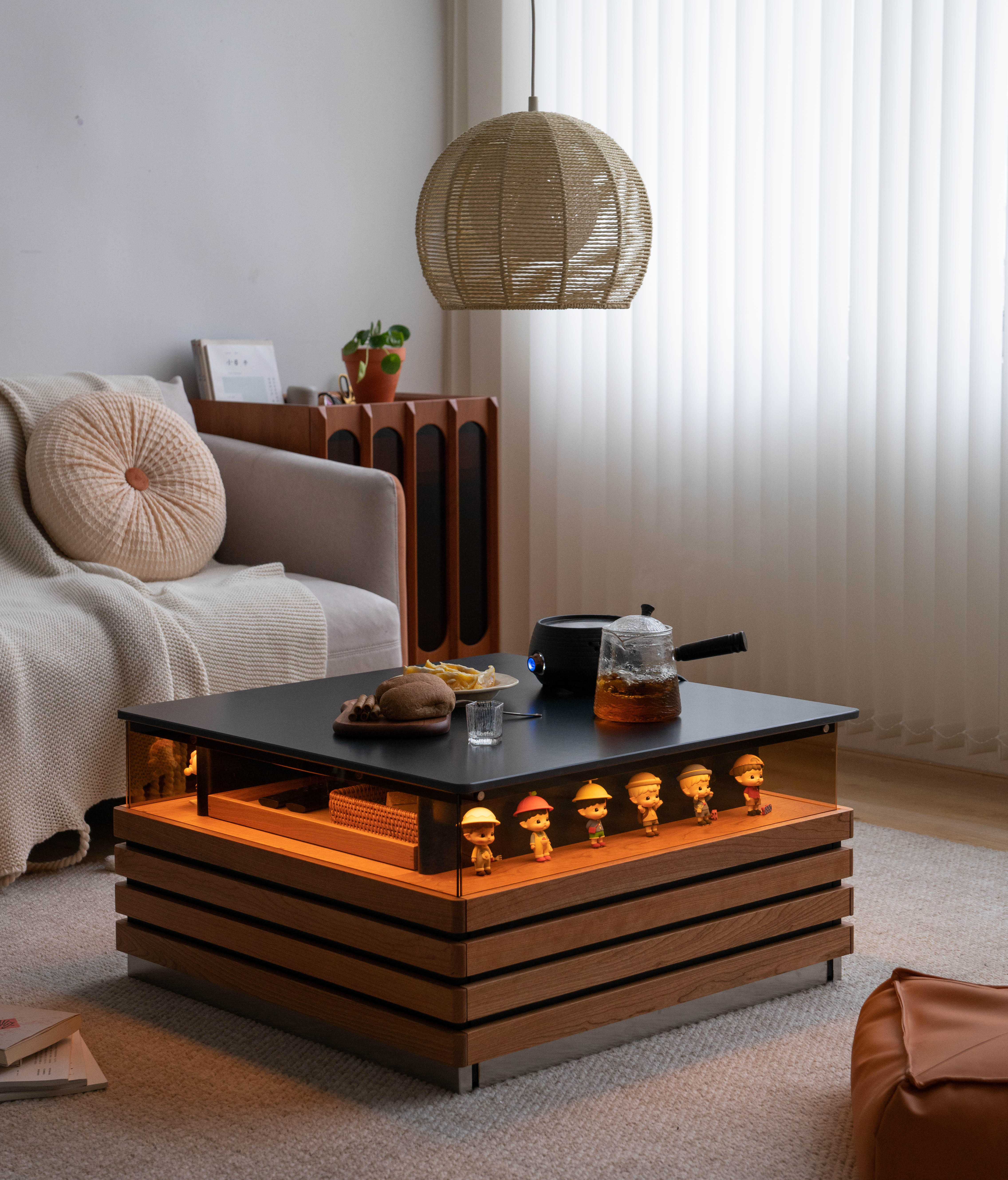 Solid wood furniture，furniture design ，product design，tea table，Display cabinet，