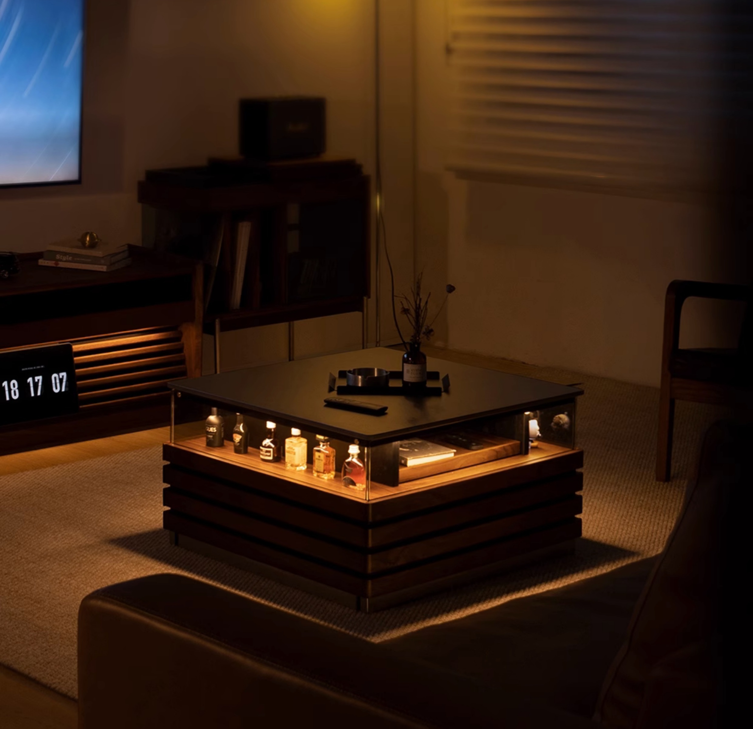 Solid wood furniture，furniture design ，product design，tea table，Display cabinet，