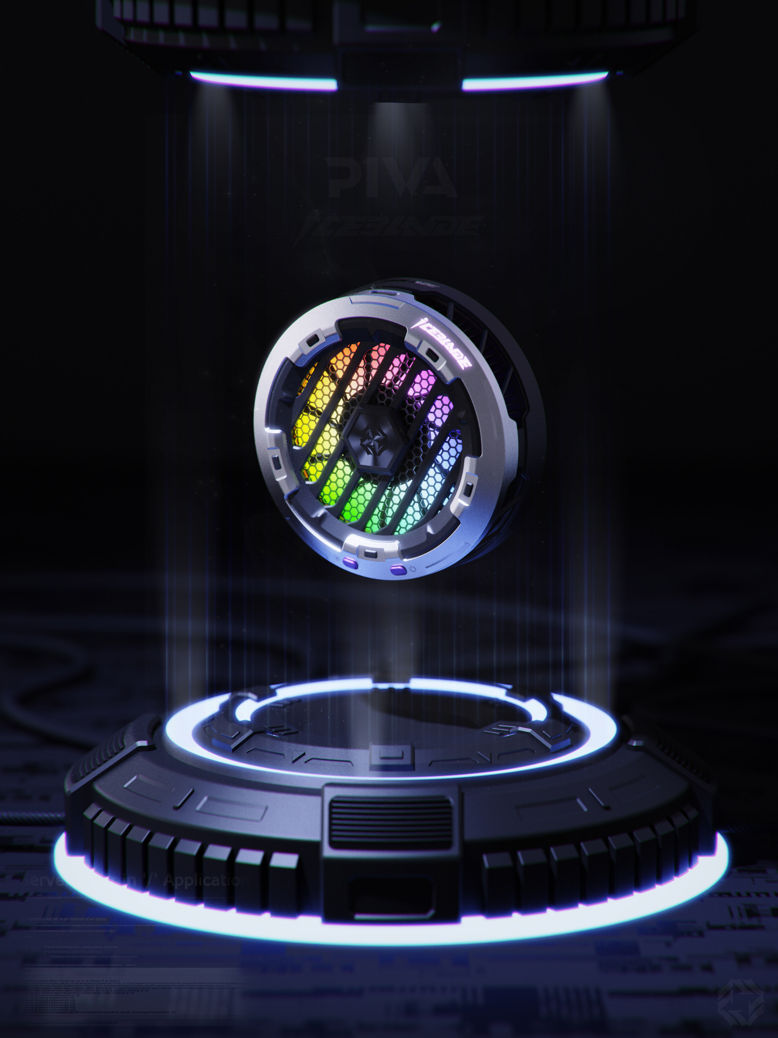 Flat radiator，radiator，IPAD heat sink，PIVA，PIVA radiator，Paiwei Radiator，Ice blade radiator，Mecha sci-fi，