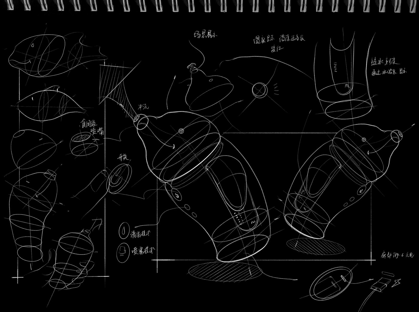 Tooth washer design，Home product design，Tooth washer design，Home product design，Product Design Sketch Scheme，Hand drawn industrial design，Product Design Sketch Scheme，Hand drawn industrial design，iPad Sketch，iPad Sketch，
