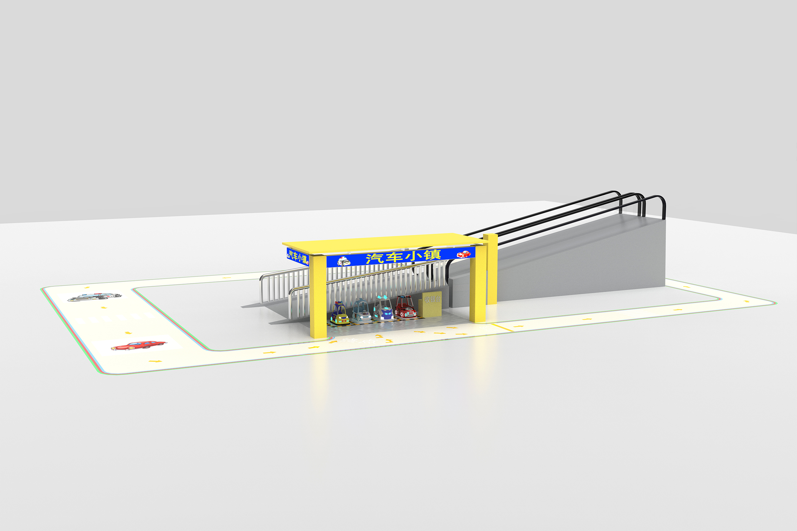 Amusement equipment，Children's Square Car，