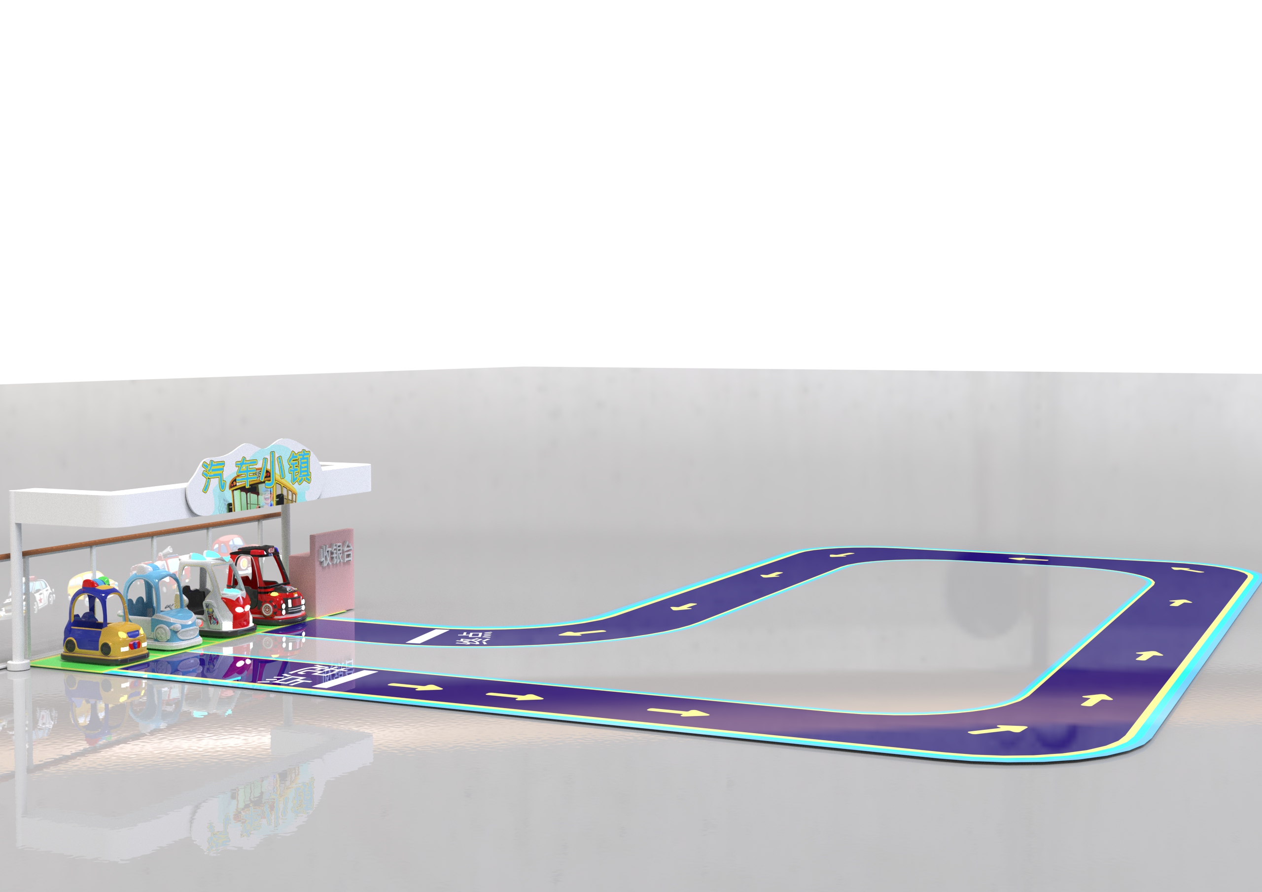 Amusement equipment，Children's Square Car，