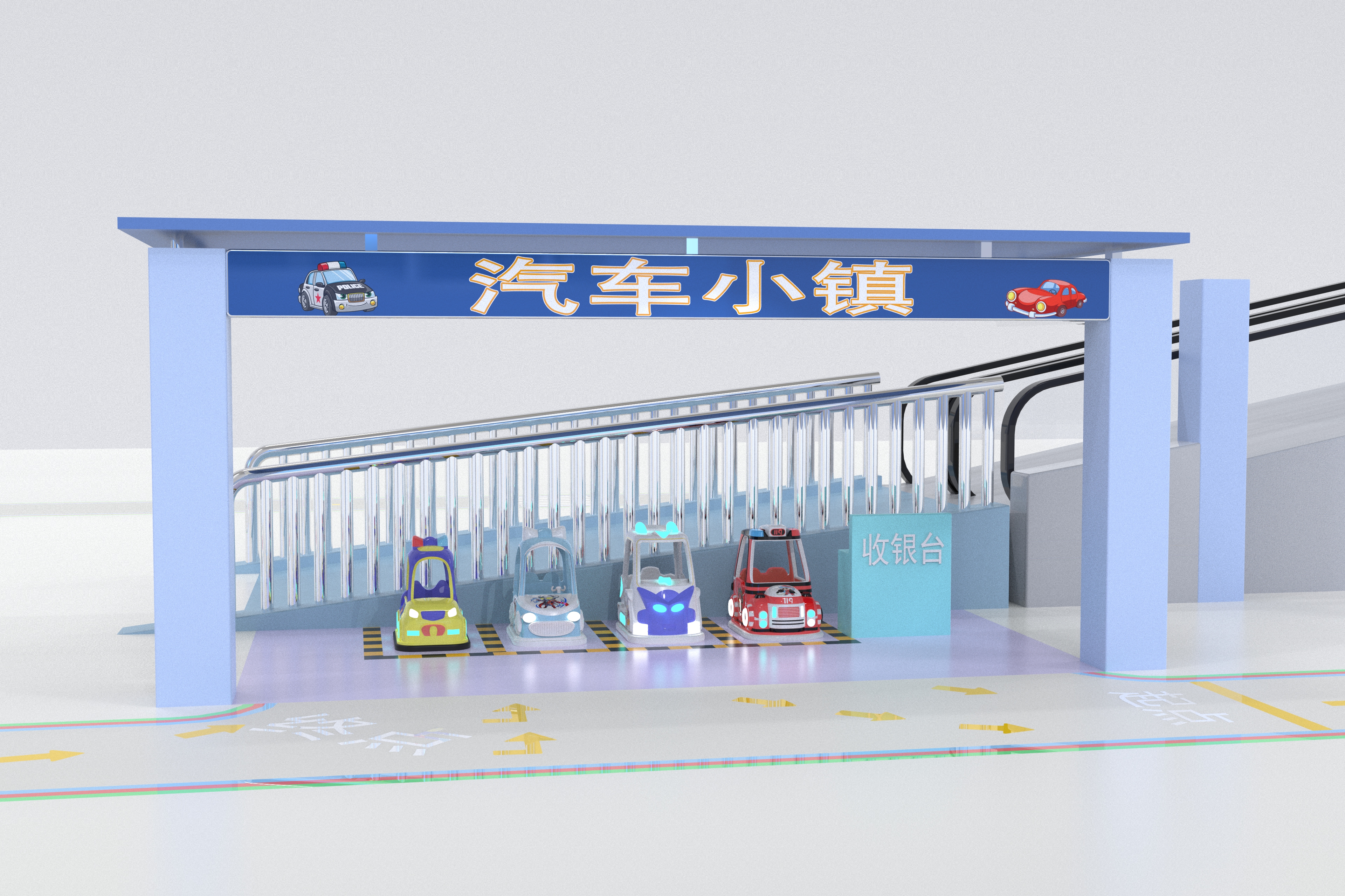 Amusement equipment，Children's Square Car，