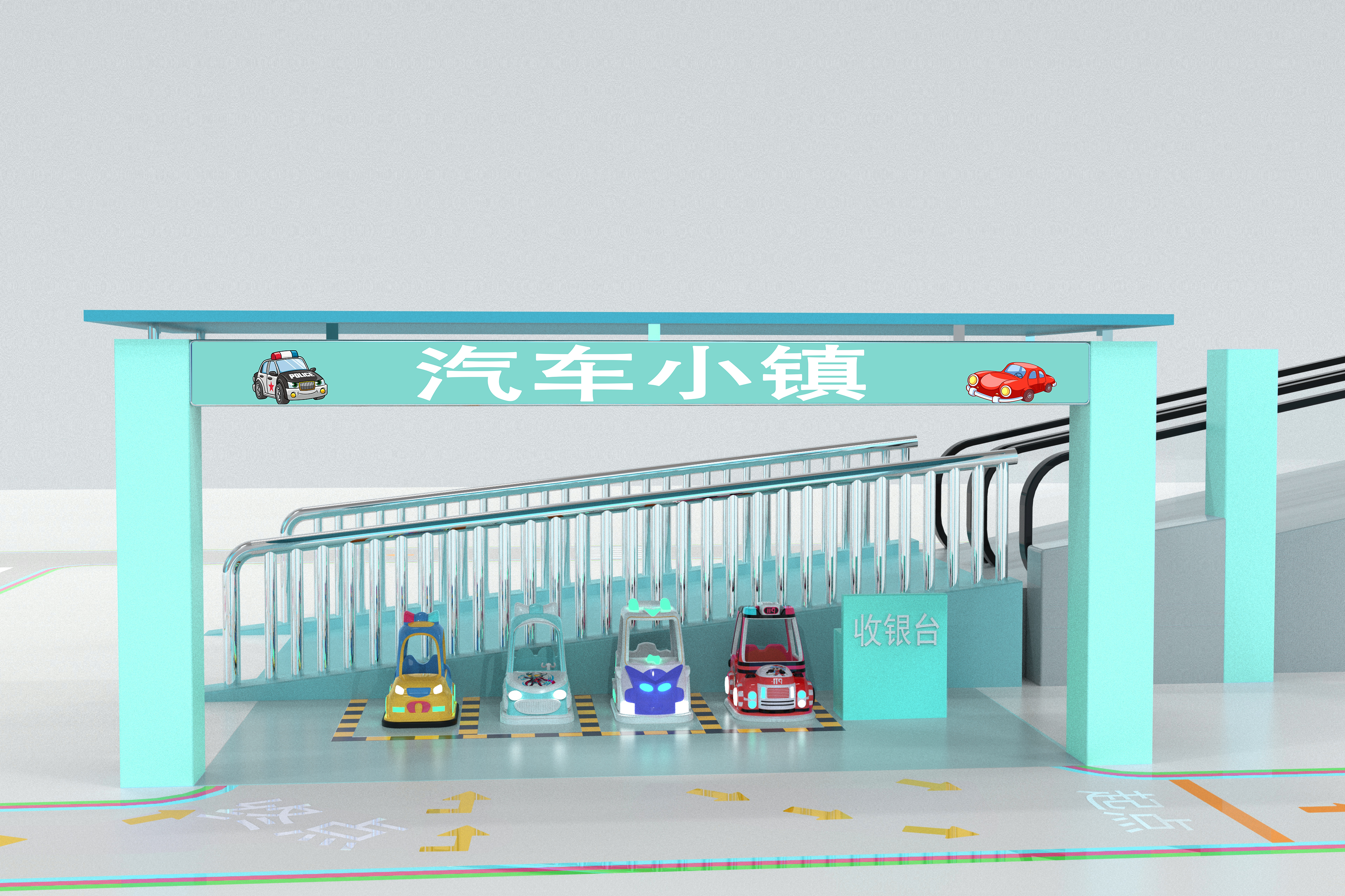 Amusement equipment，Children's Square Car，