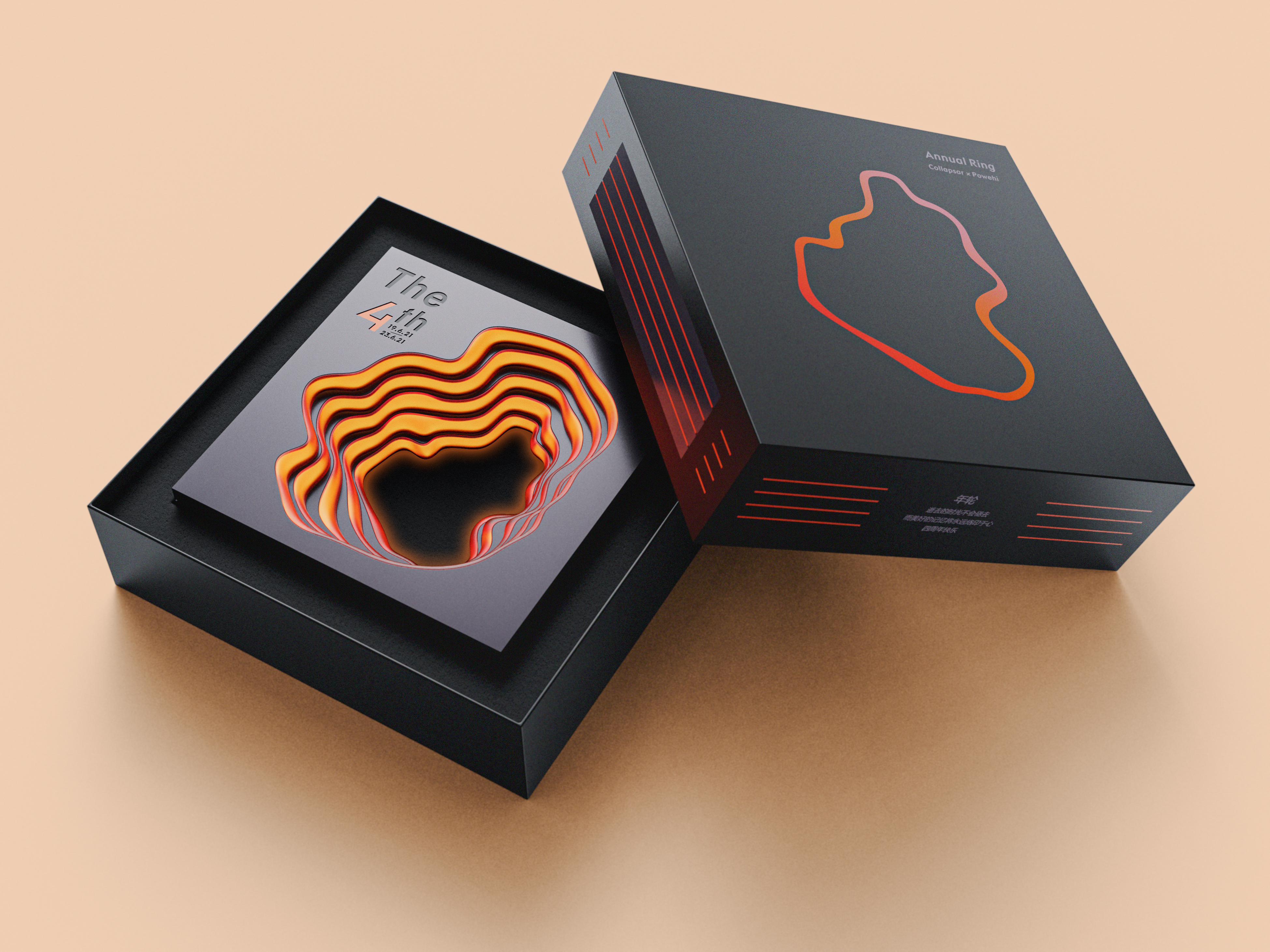 Atmosphere lamp，Lighting lamps，packing design，originality，Product rendering，annual ring，Product animation，Visual expression，